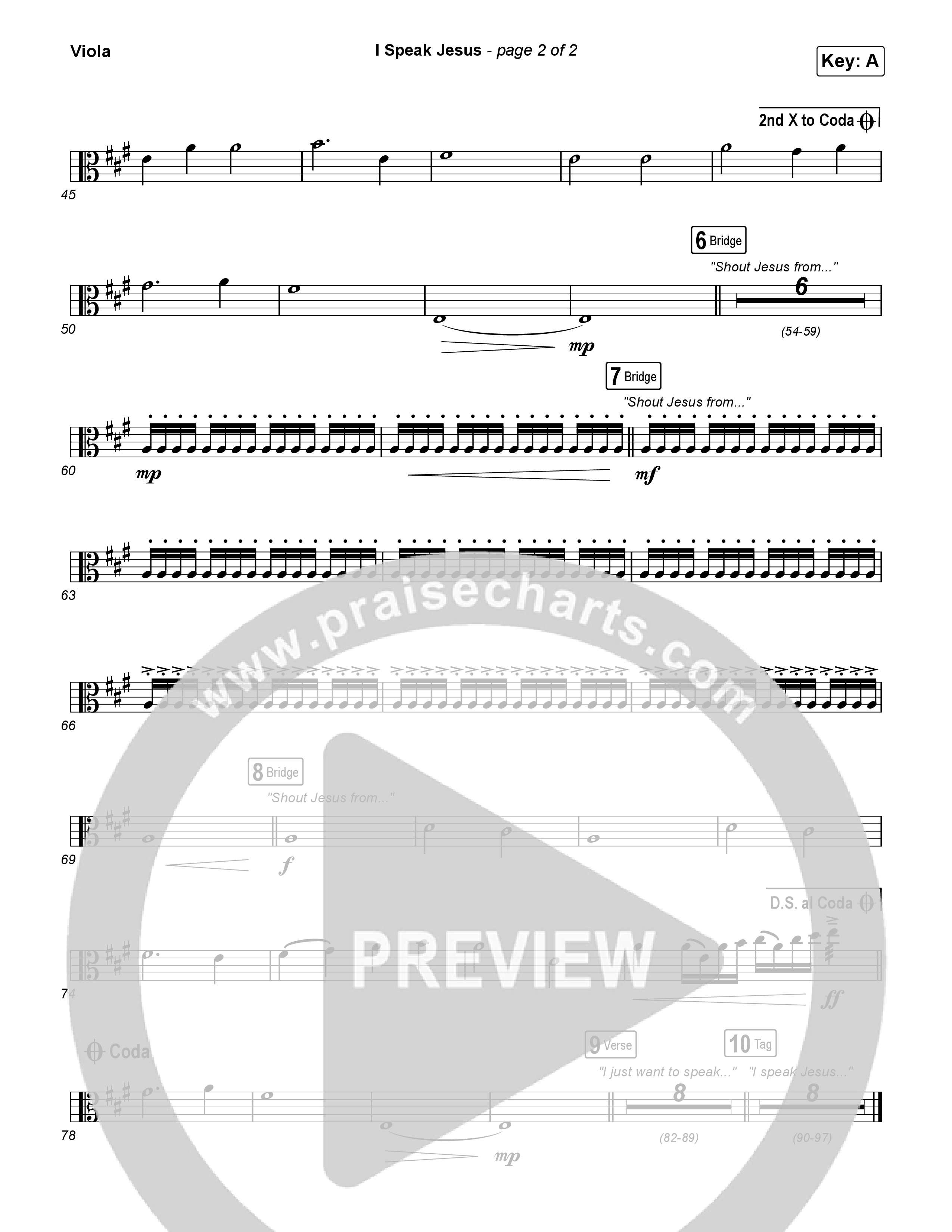 I Speak Jesus (Live) Viola (Josh Baldwin)