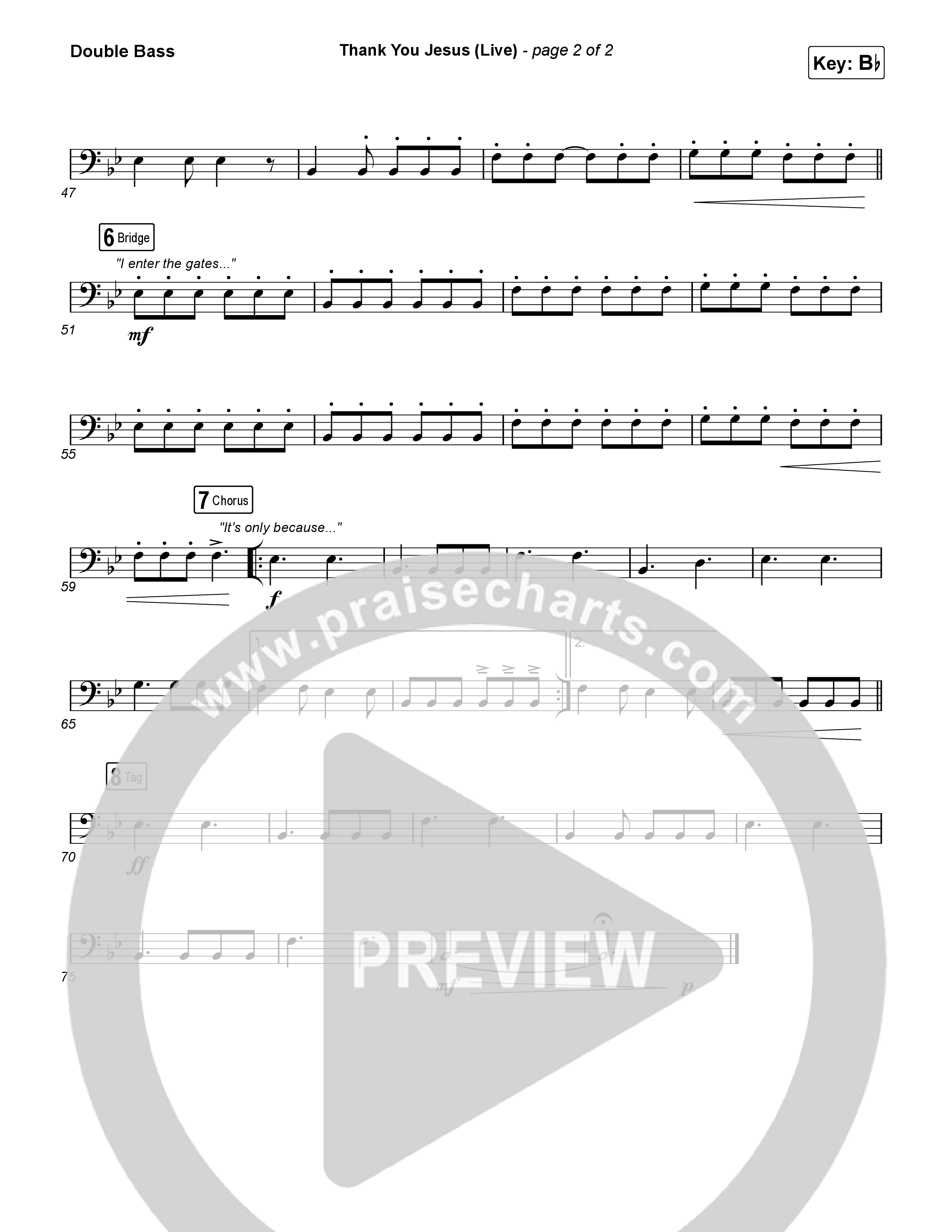 Thank You Jesus (Live) String Bass (Josh Baldwin)