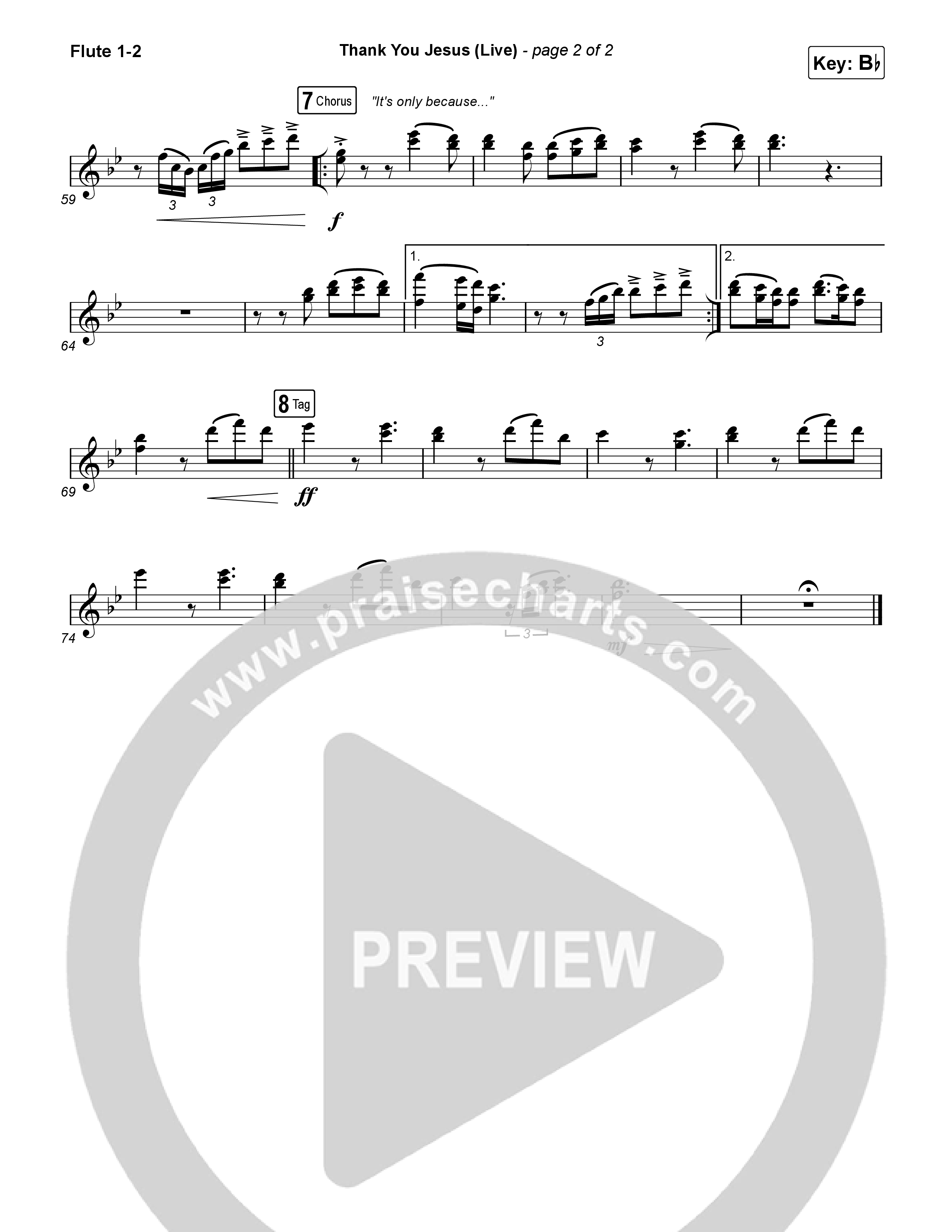 Thank You Jesus (Live) Wind Pack (Josh Baldwin)