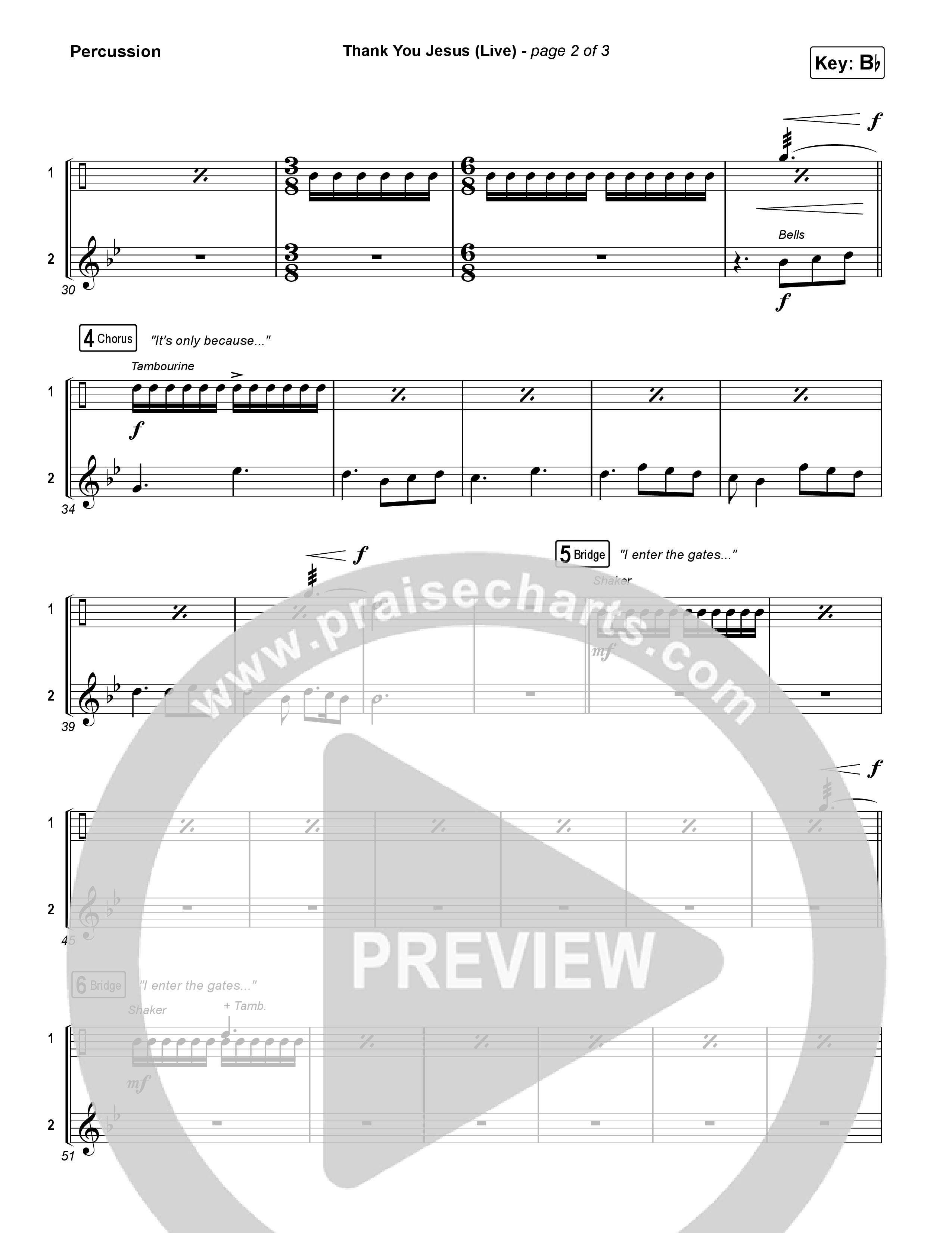 Thank You Jesus (Live) Percussion (Josh Baldwin)