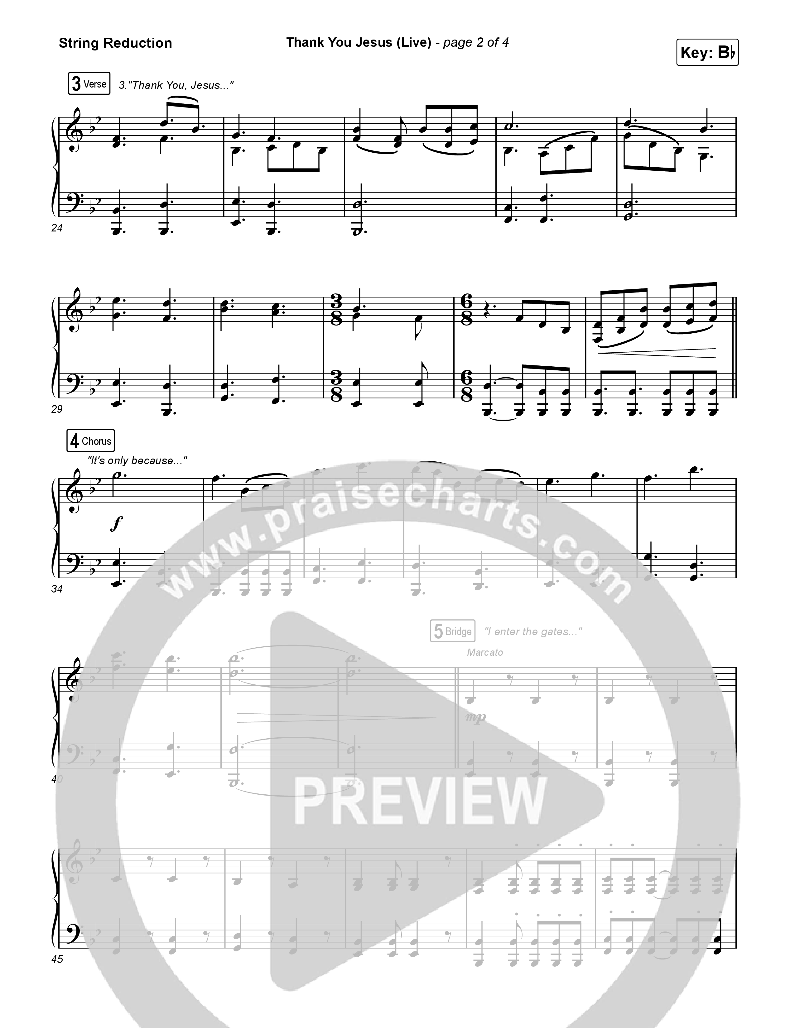 Thank You Jesus (Live) String Reduction (Josh Baldwin)