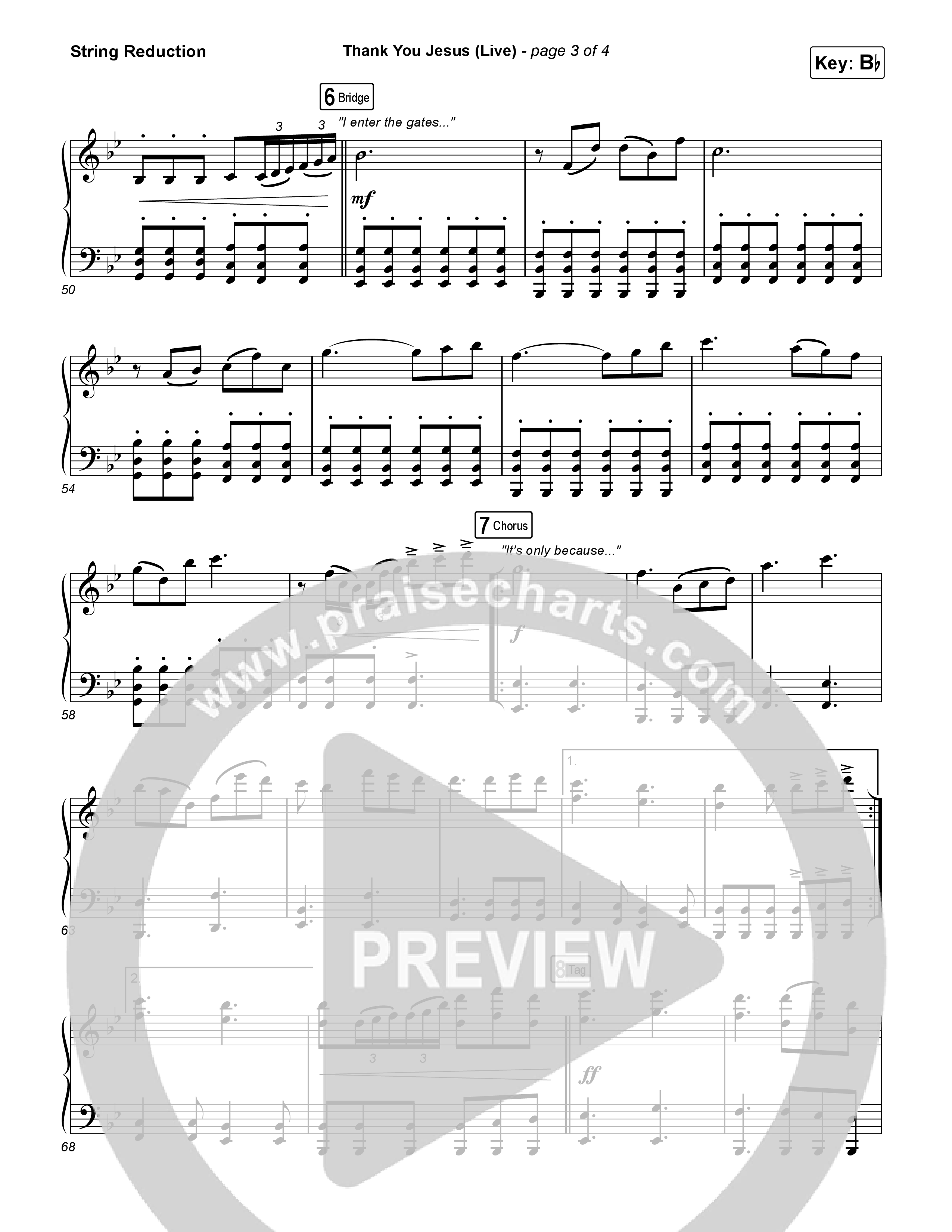 Thank You Jesus (Live) String Reduction (Josh Baldwin)