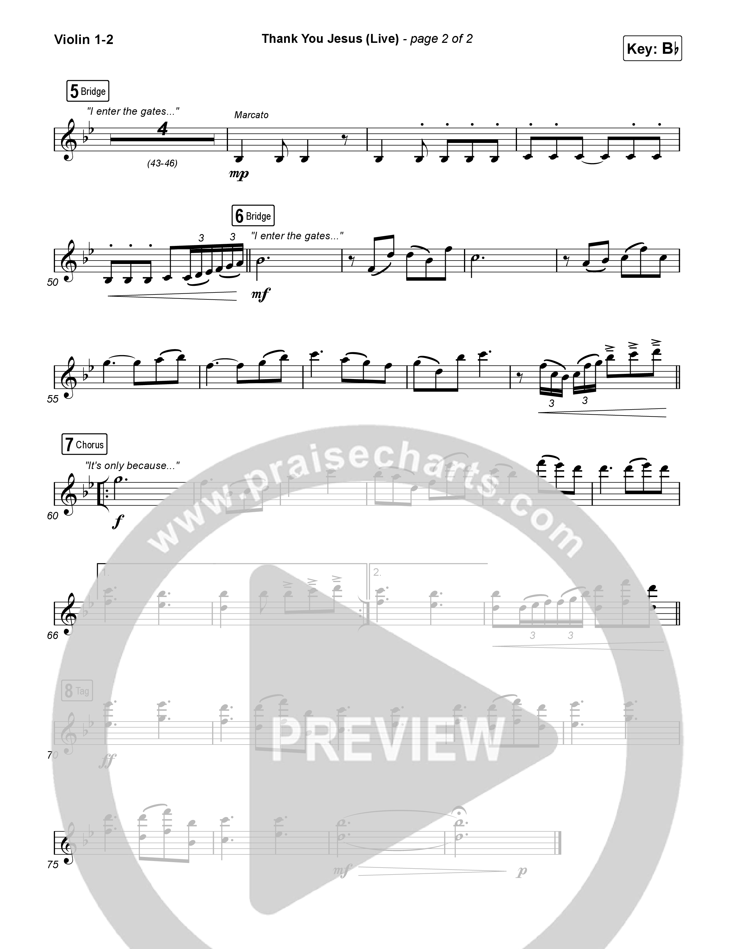 Thank You Jesus (Live) String Pack (Josh Baldwin)