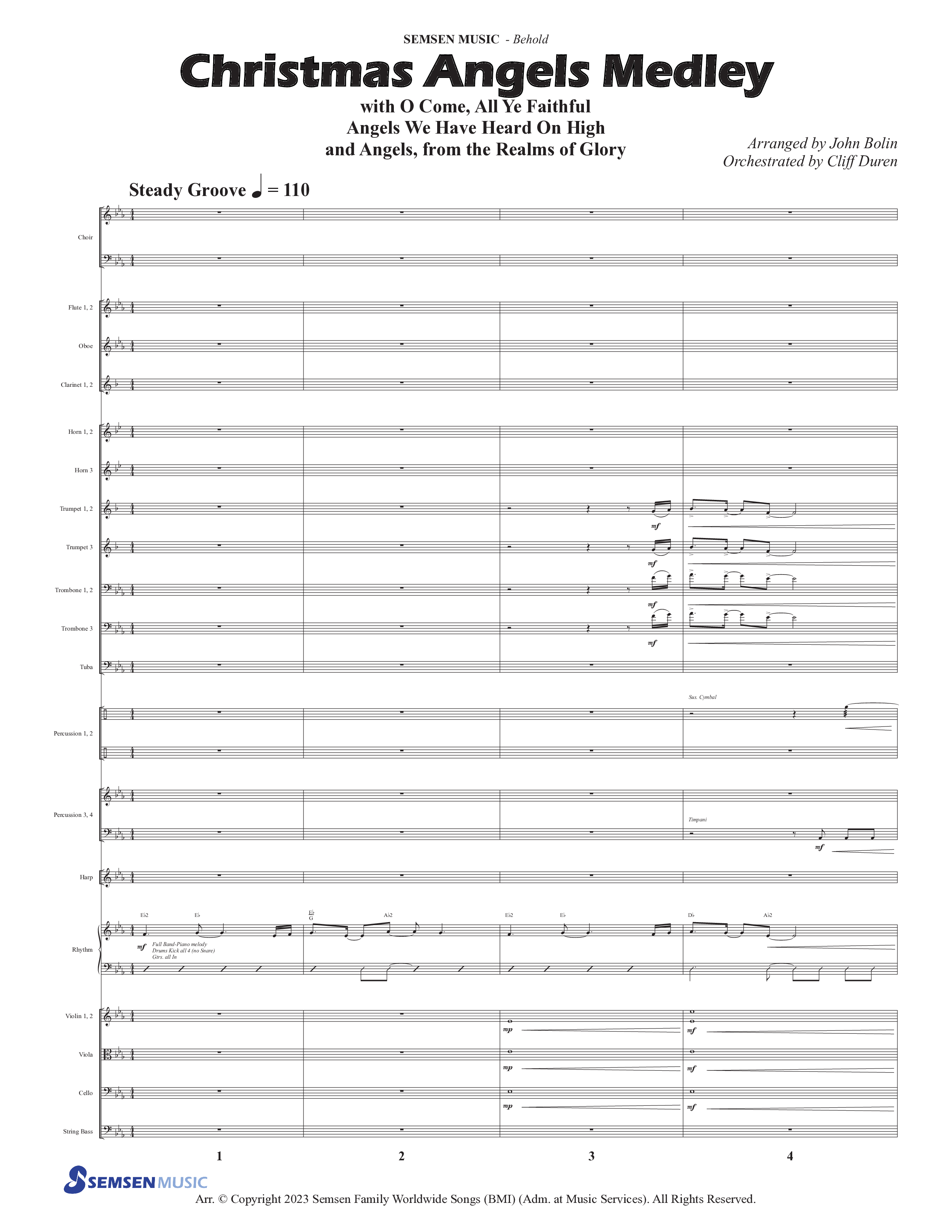 Behold (9 Song Choral Collection) Song 2 (Orchestration) (Semsen Music / Arr. John Bolin / Orch. Cliff Duren)