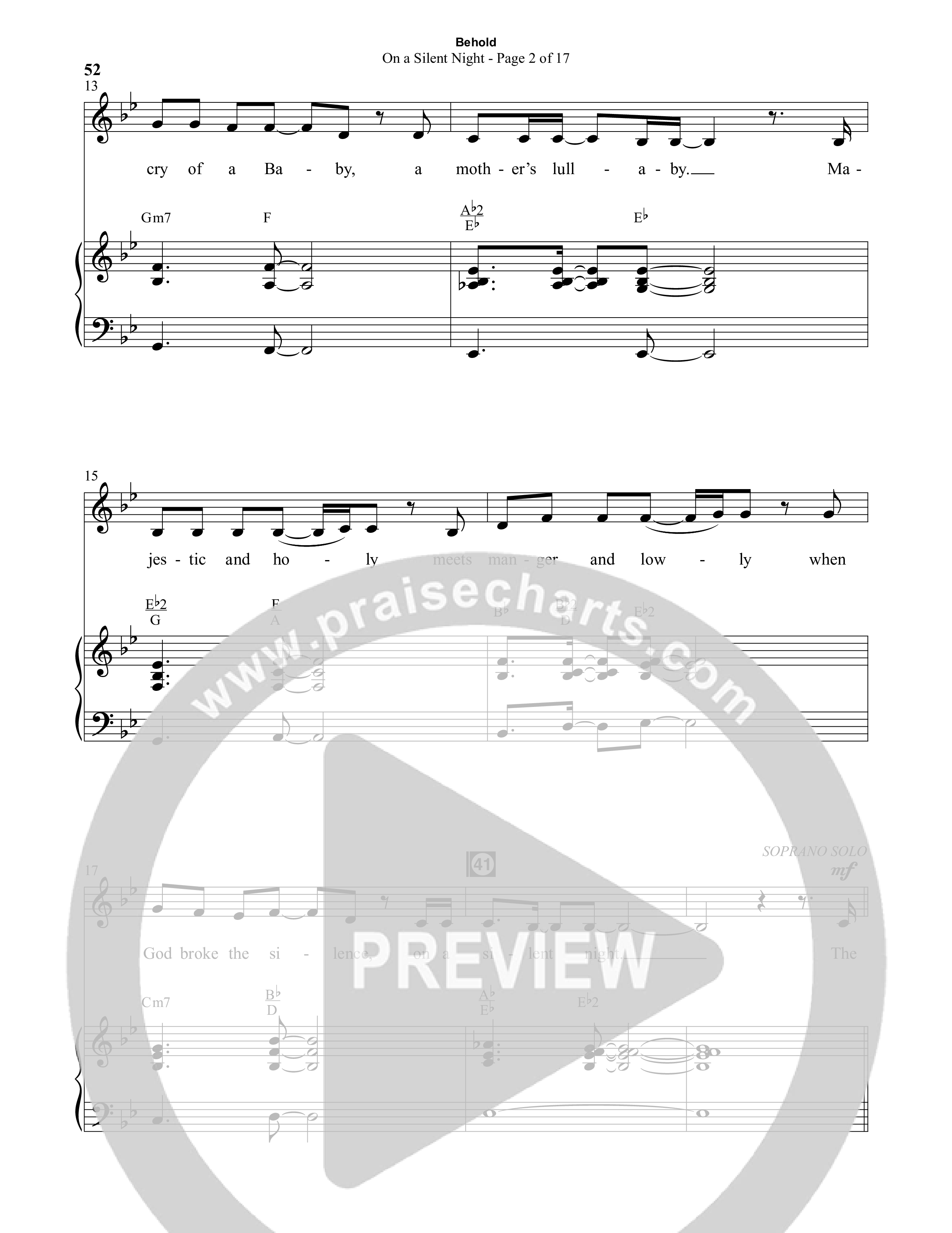 Behold (9 Song Choral Collection) Song 4 (Piano SATB) (Semsen Music / Arr. John Bolin / Orch. Cliff Duren)