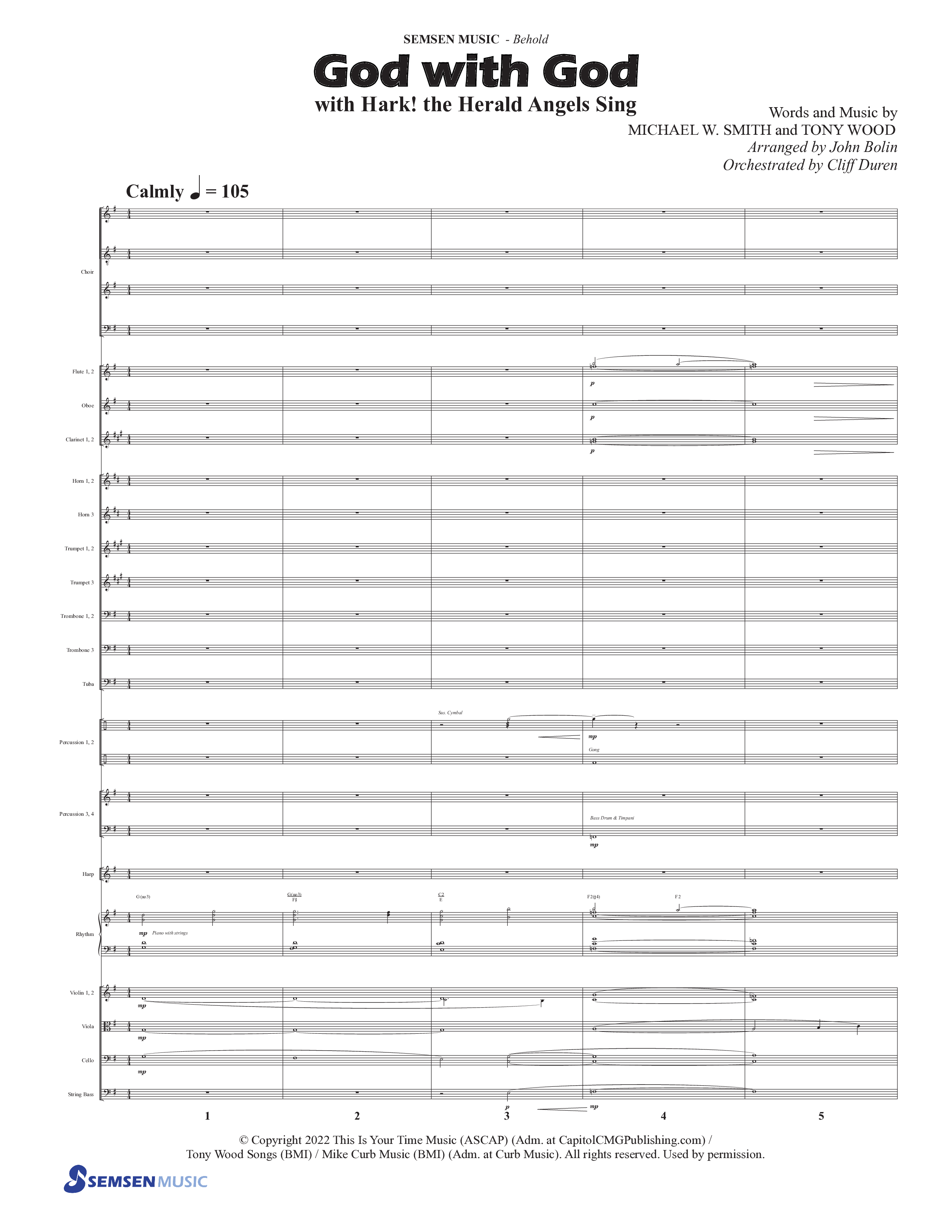 Behold (9 Song Choral Collection) Song 5 (Orchestration) (Semsen Music / Arr. John Bolin / Orch. Cliff Duren)