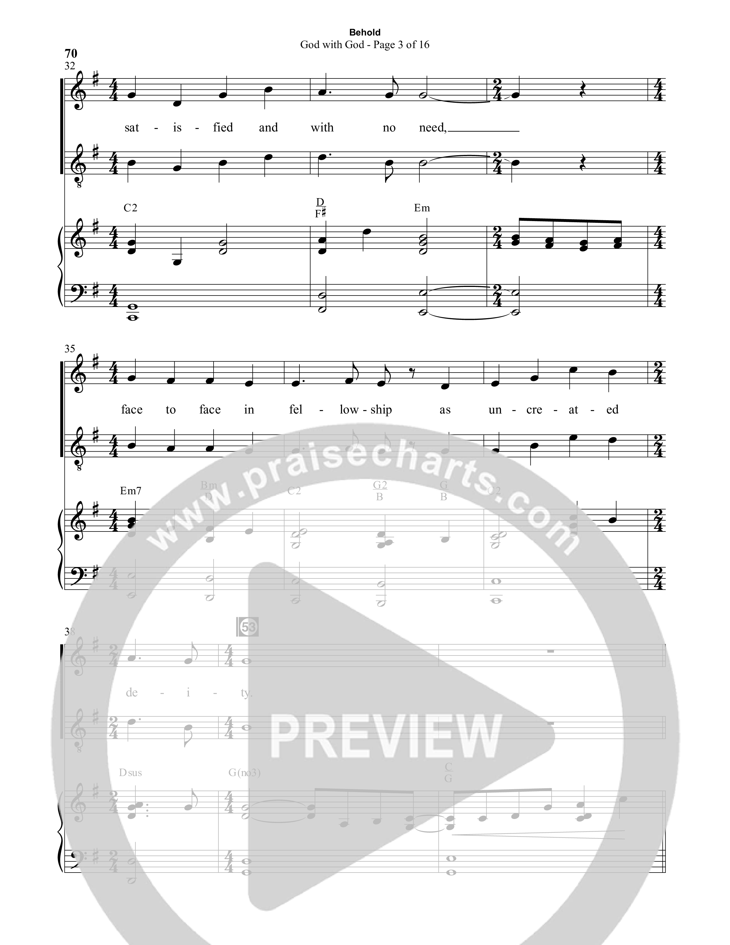 Behold (9 Song Choral Collection) Song 5 (Piano SATB) (Semsen Music / Arr. John Bolin / Orch. Cliff Duren)