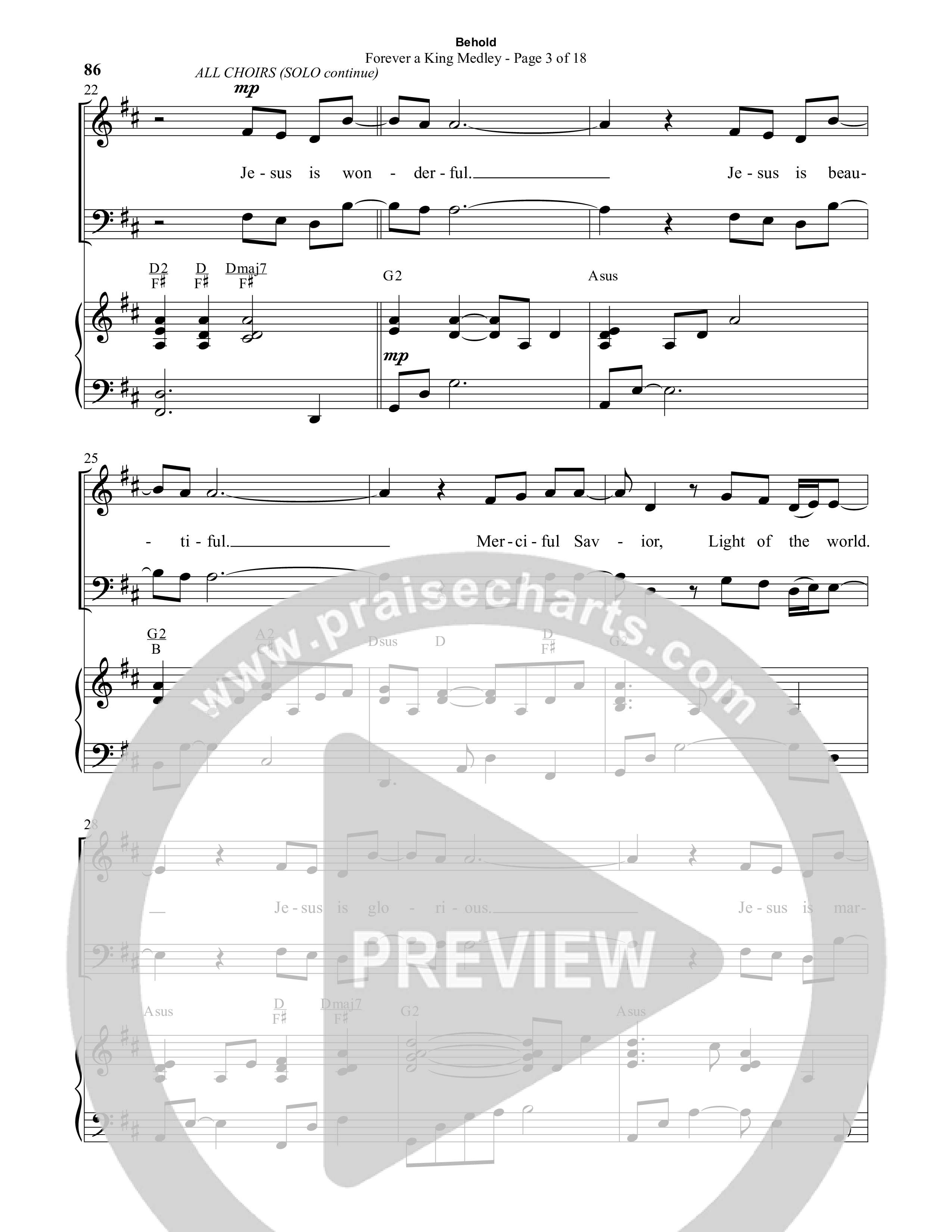 Behold (9 Song Choral Collection) Song 6 (Piano SATB) (Semsen Music / Arr. John Bolin / Orch. Cliff Duren)