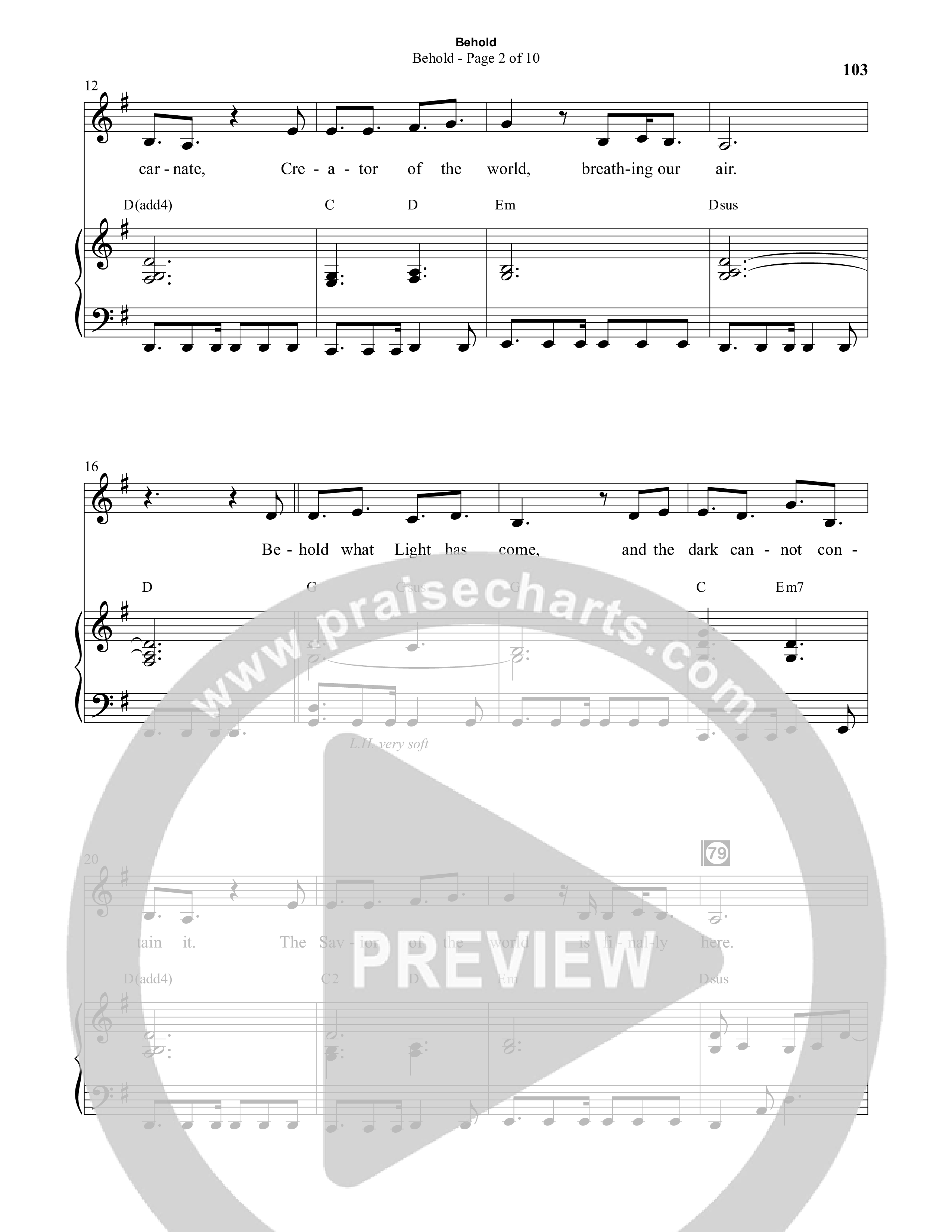 Behold (9 Song Choral Collection) Song 7 (Piano SATB) (Semsen Music / Arr. John Bolin / Orch. Cliff Duren)
