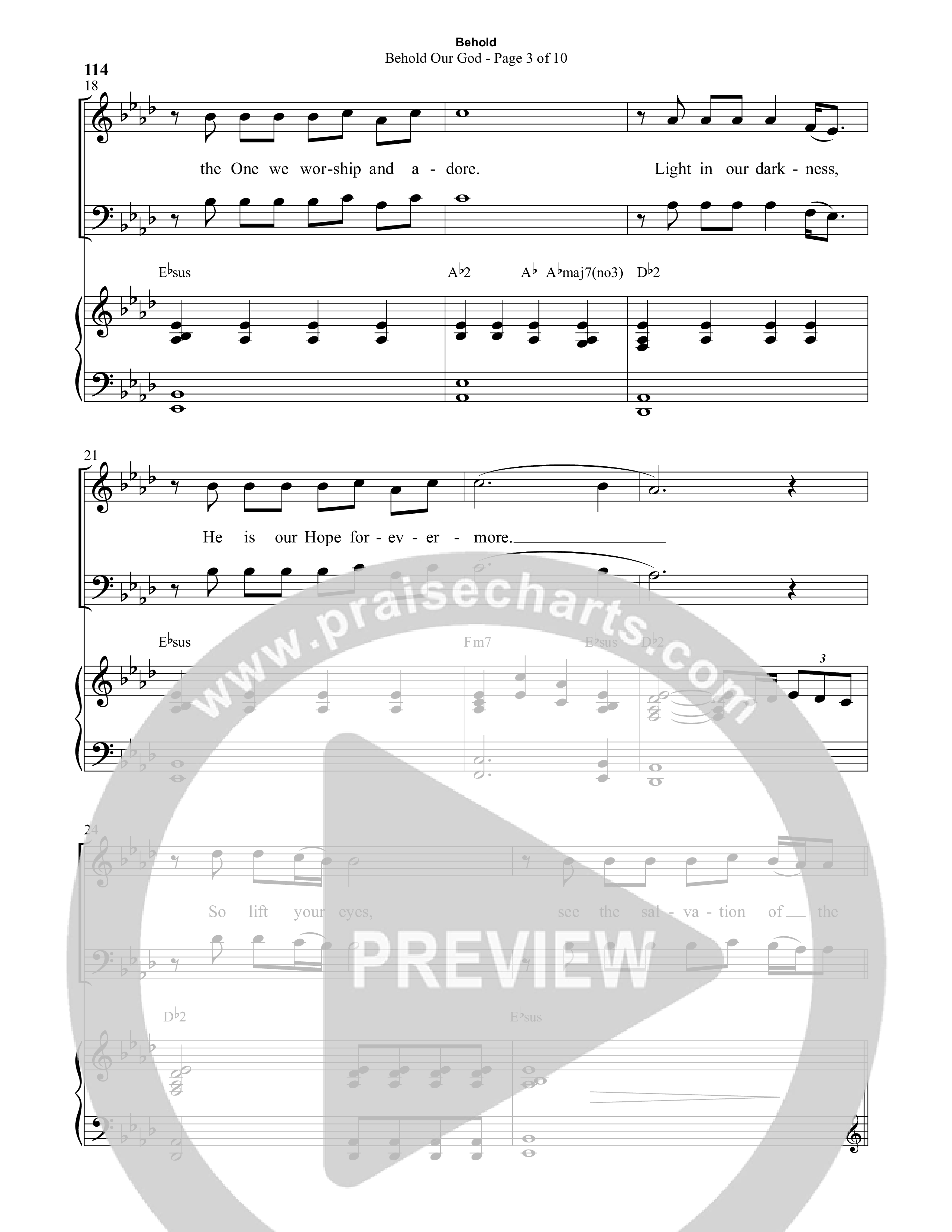 Behold (9 Song Choral Collection) Song 8 (Piano SATB) (Semsen Music / Arr. John Bolin / Orch. Cliff Duren)