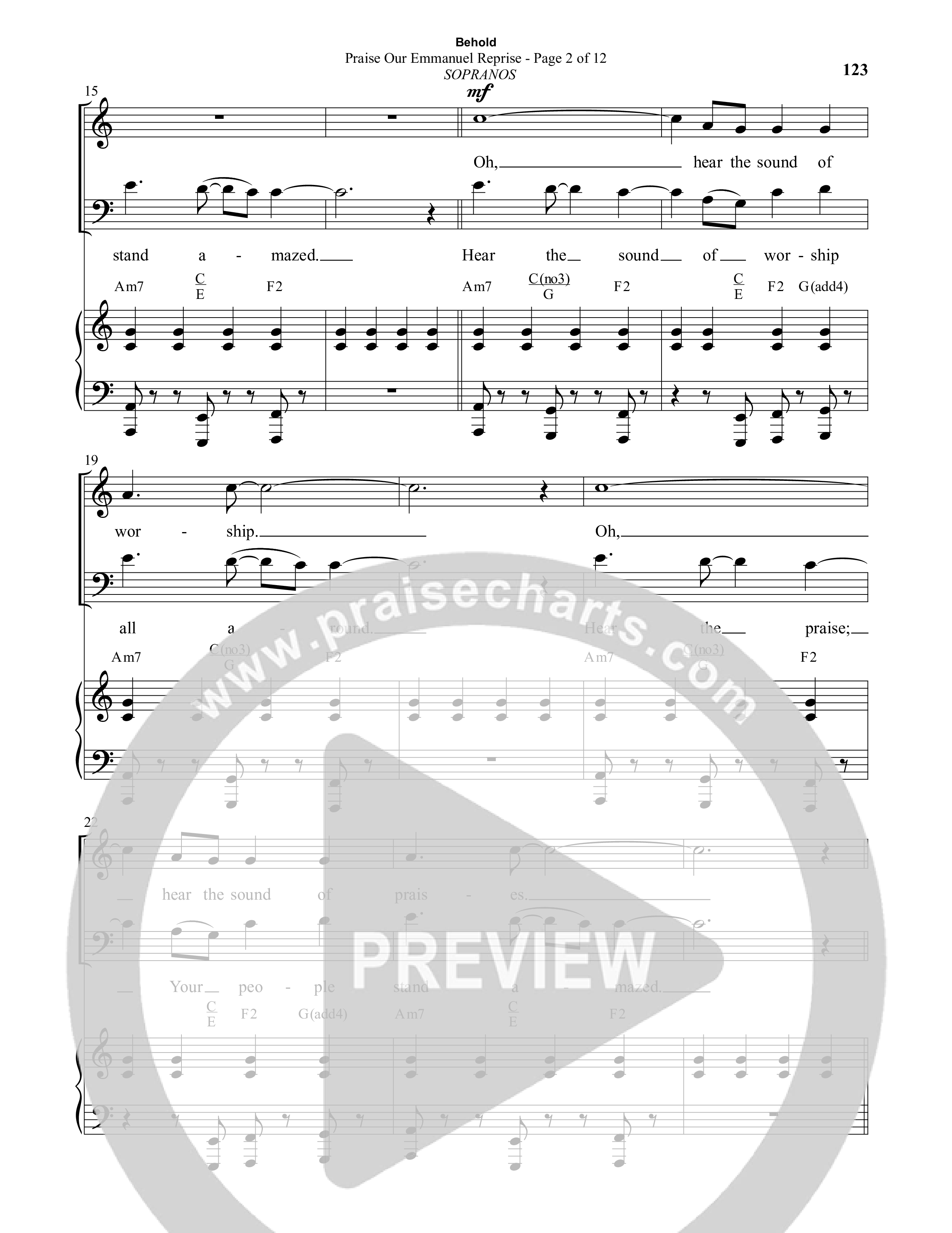 Behold (9 Song Choral Collection) Song 9 (Piano SATB) (Semsen Music / Arr. John Bolin / Orch. Cliff Duren)