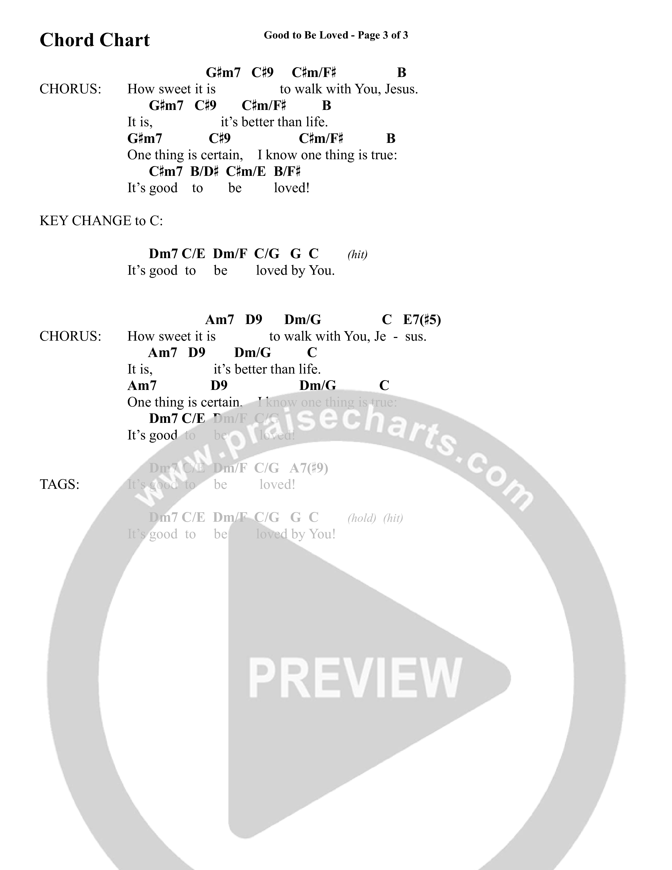 Good To Be Loved (Choral Anthem SATB) Chords & Lead Sheet (Semsen Music / Arr. Cliff Duren)