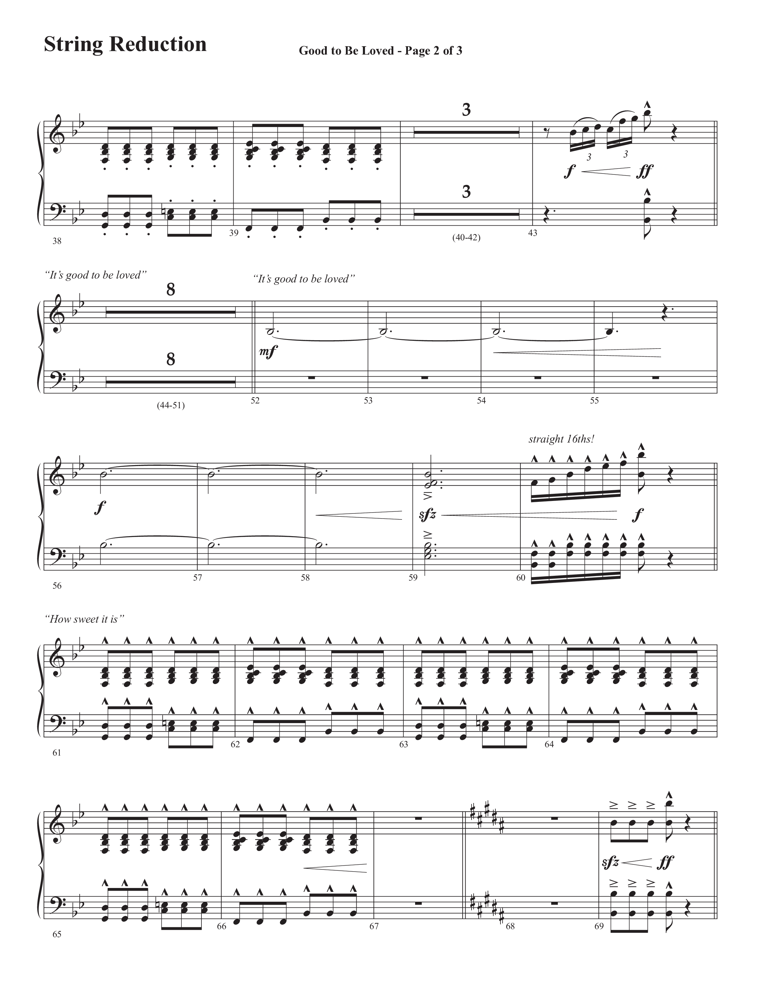 Good To Be Loved (Choral Anthem SATB) String Reduction (Semsen Music / Arr. Cliff Duren)