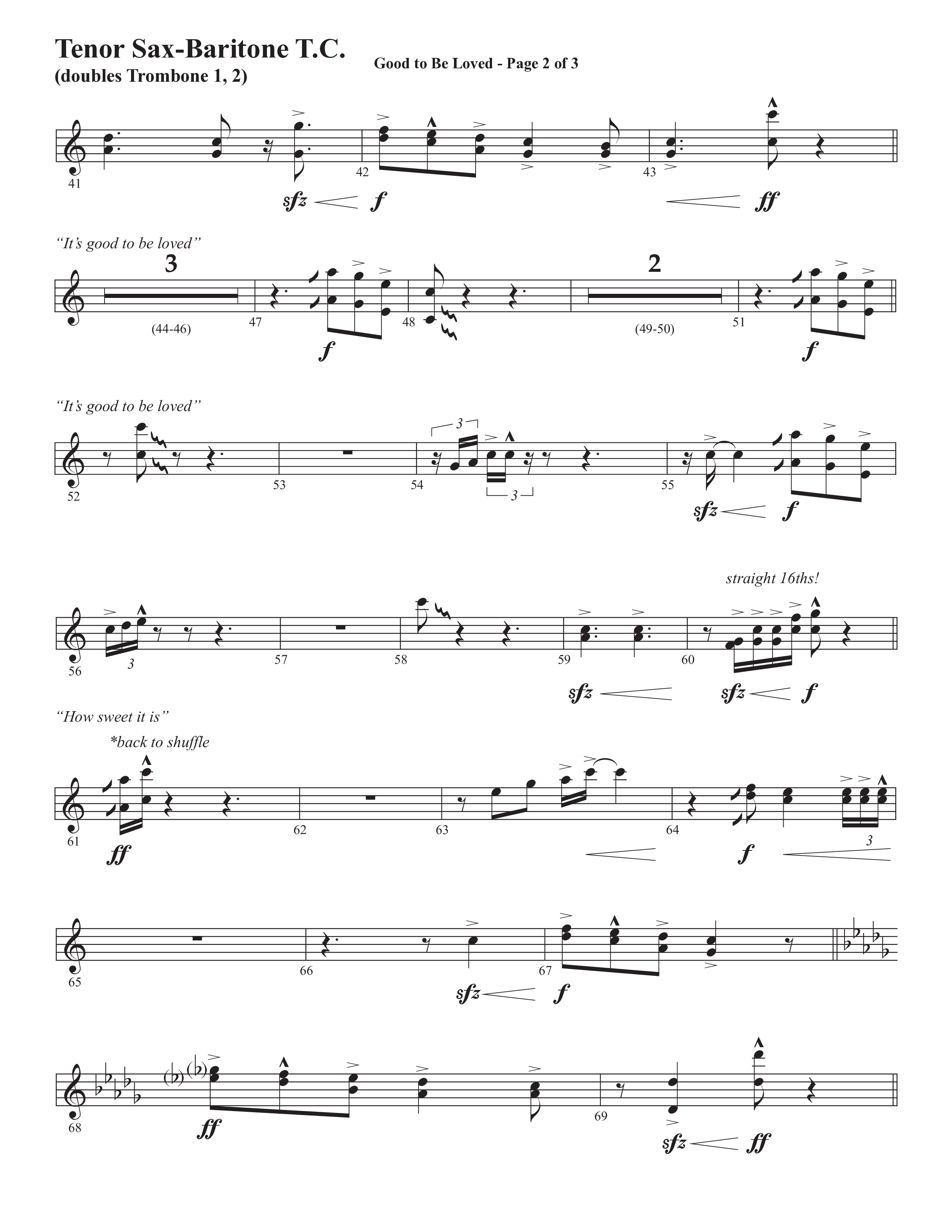 Good To Be Loved (Choral Anthem SATB) Tenor Sax/Baritone T.C. (Semsen Music / Arr. Cliff Duren)