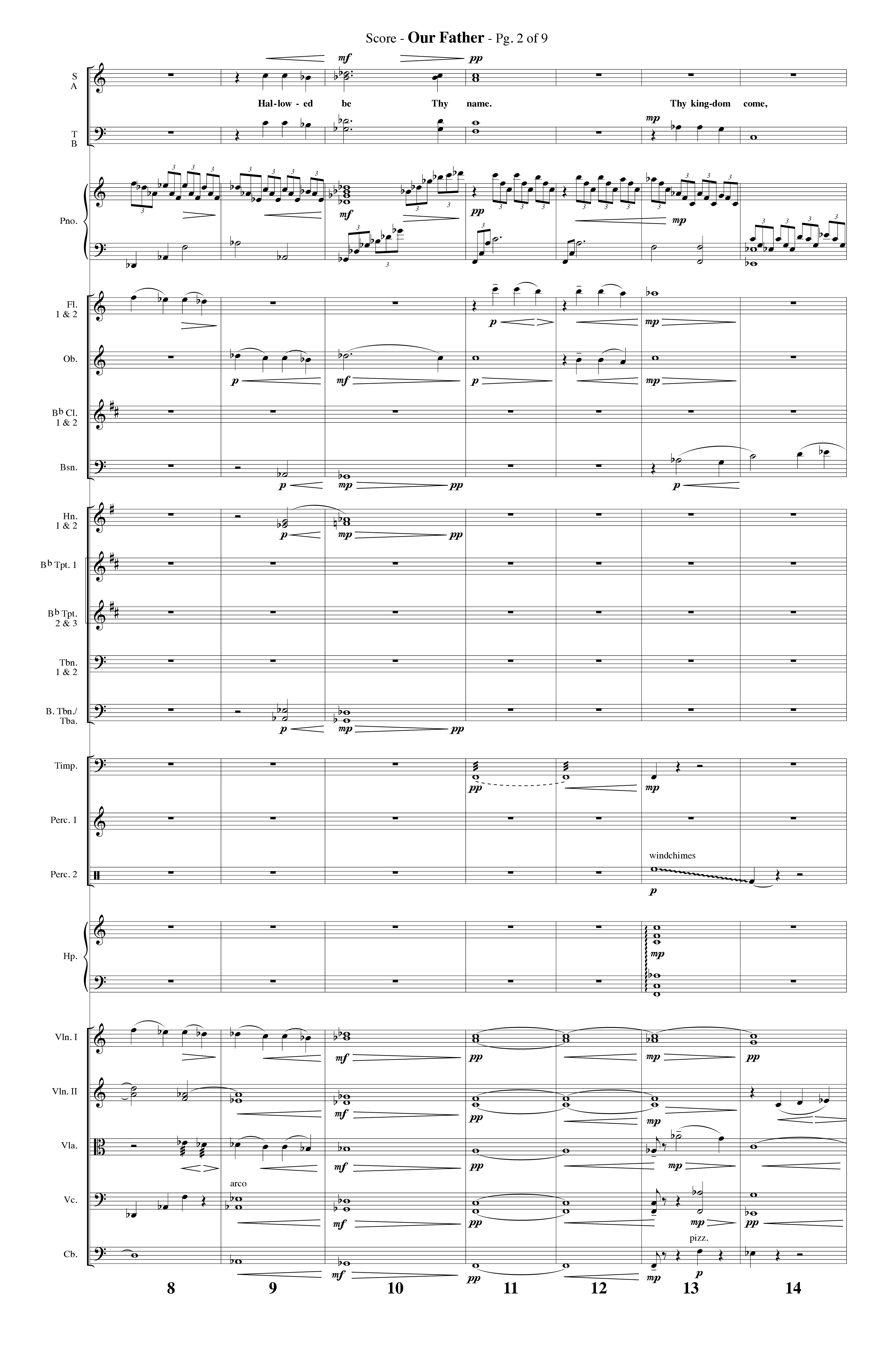 Our Father (The Lords Prayer) (Choral Anthem SATB) Conductor's Score (Lifeway Choral / Arr. Phillip Keveren)
