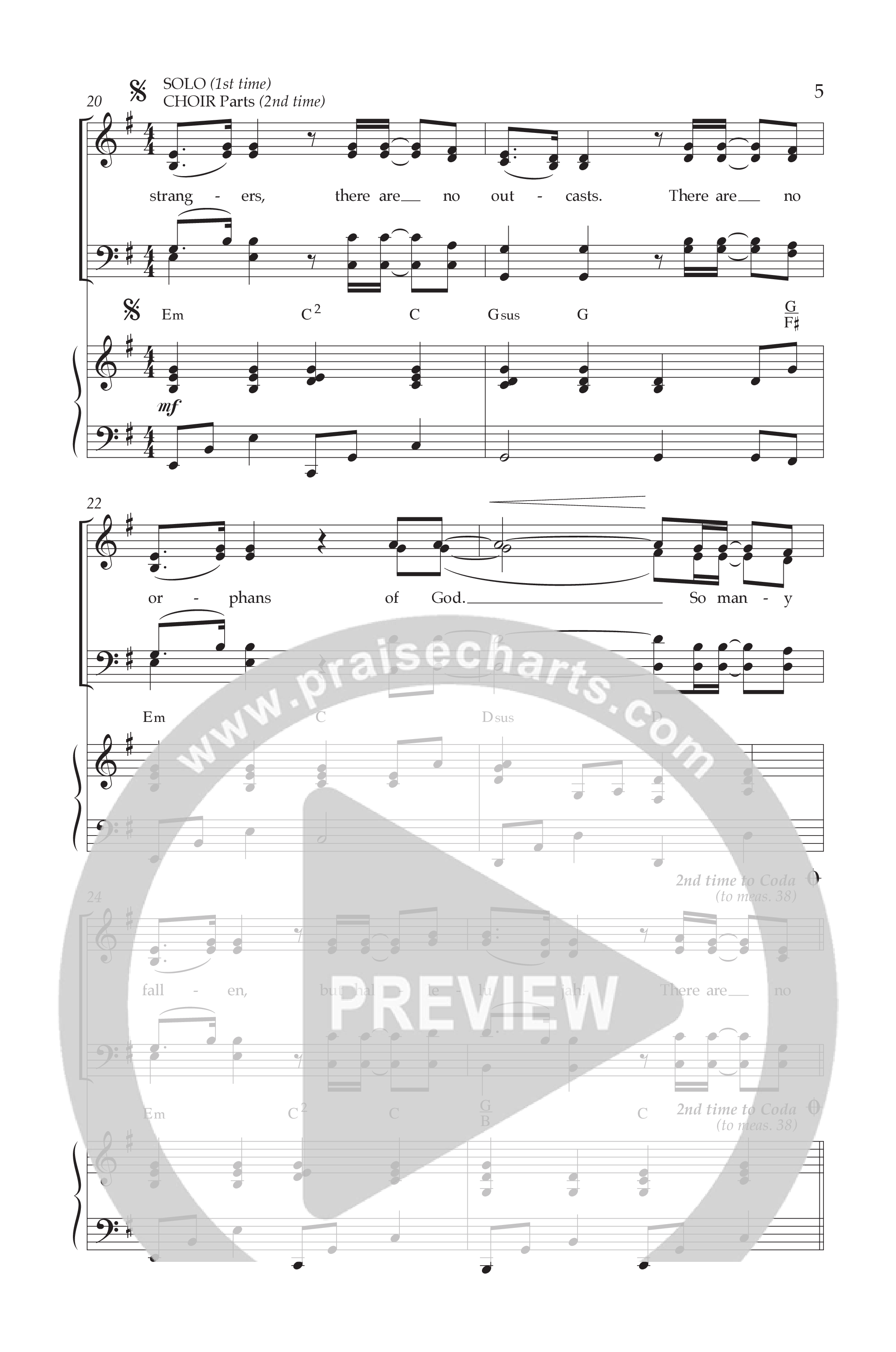 Orphans Of God (Choral Anthem SATB) Anthem (SATB/Piano) (Lifeway Choral / Arr. Dave Williamson)