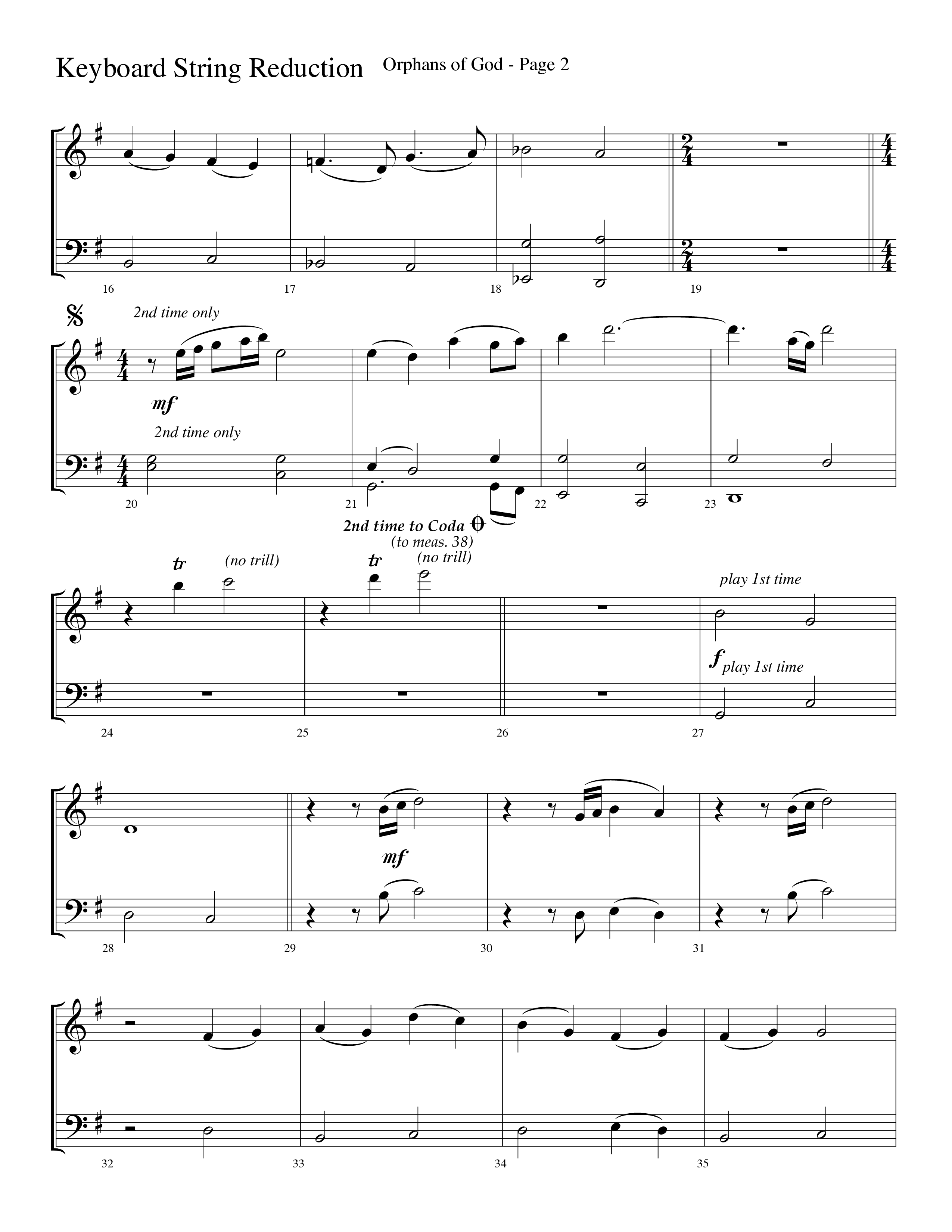 Orphans Of God (Choral Anthem SATB) String Reduction (Lifeway Choral / Arr. Dave Williamson)