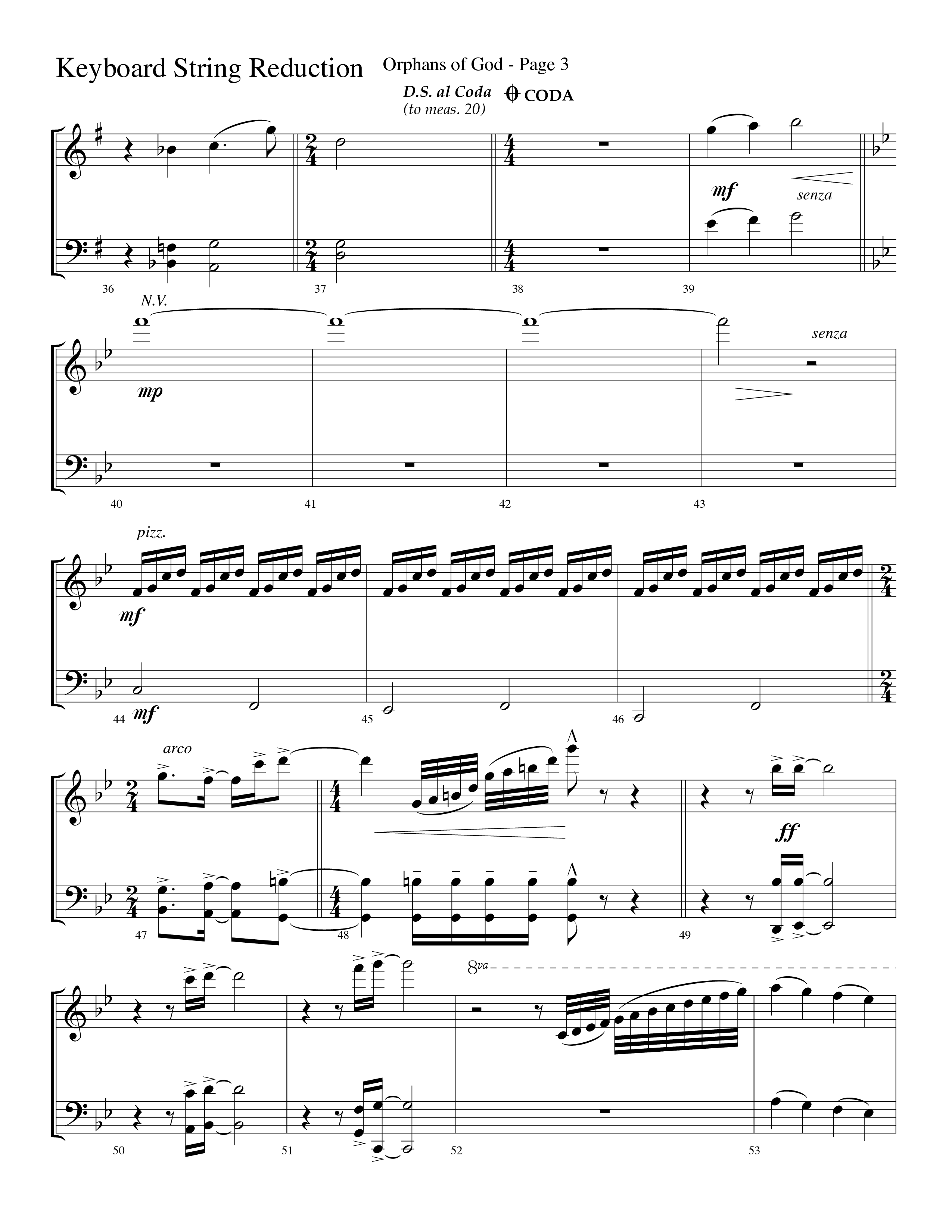 Orphans Of God (Choral Anthem SATB) String Reduction (Lifeway Choral / Arr. Dave Williamson)