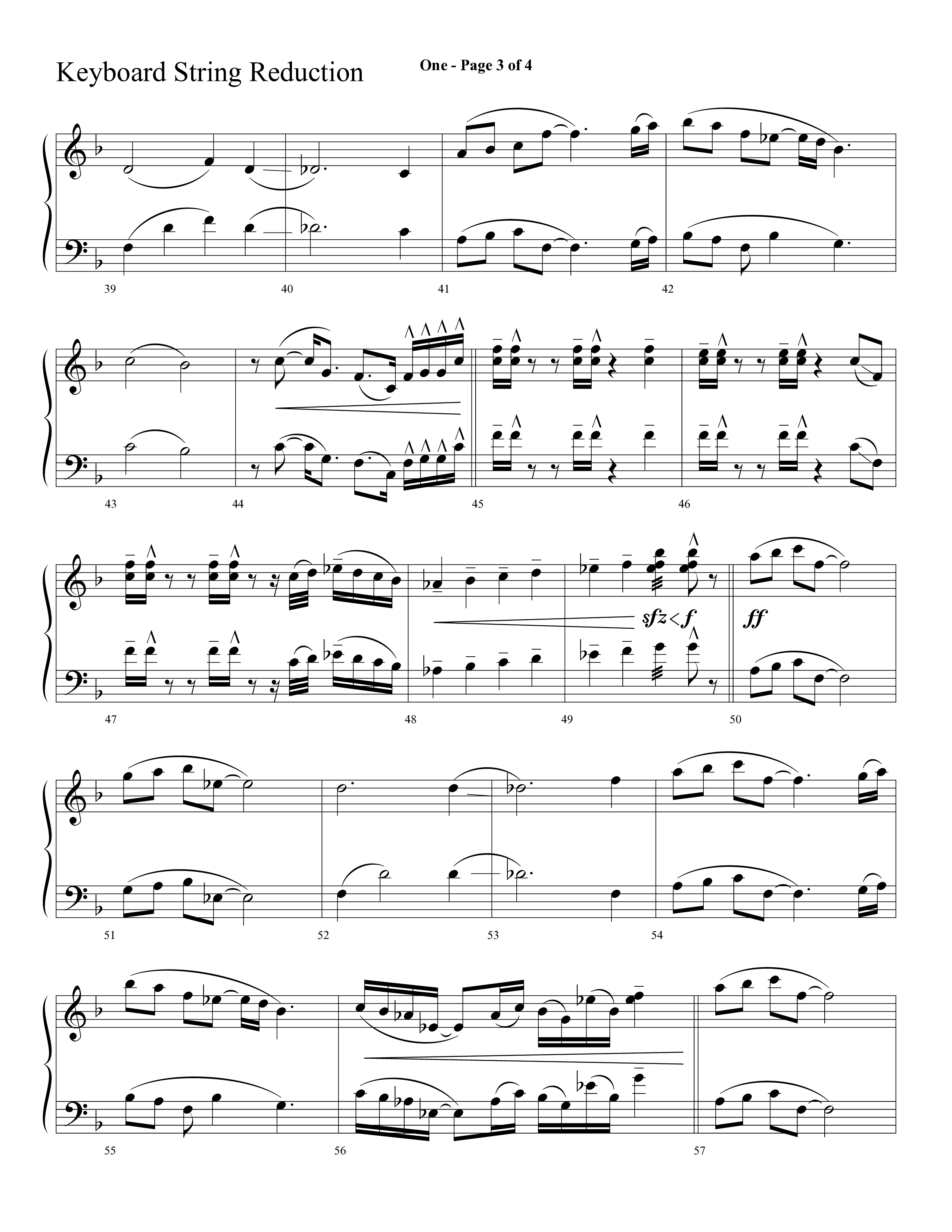 One (Choral Anthem SATB) String Reduction (Lifeway Choral)