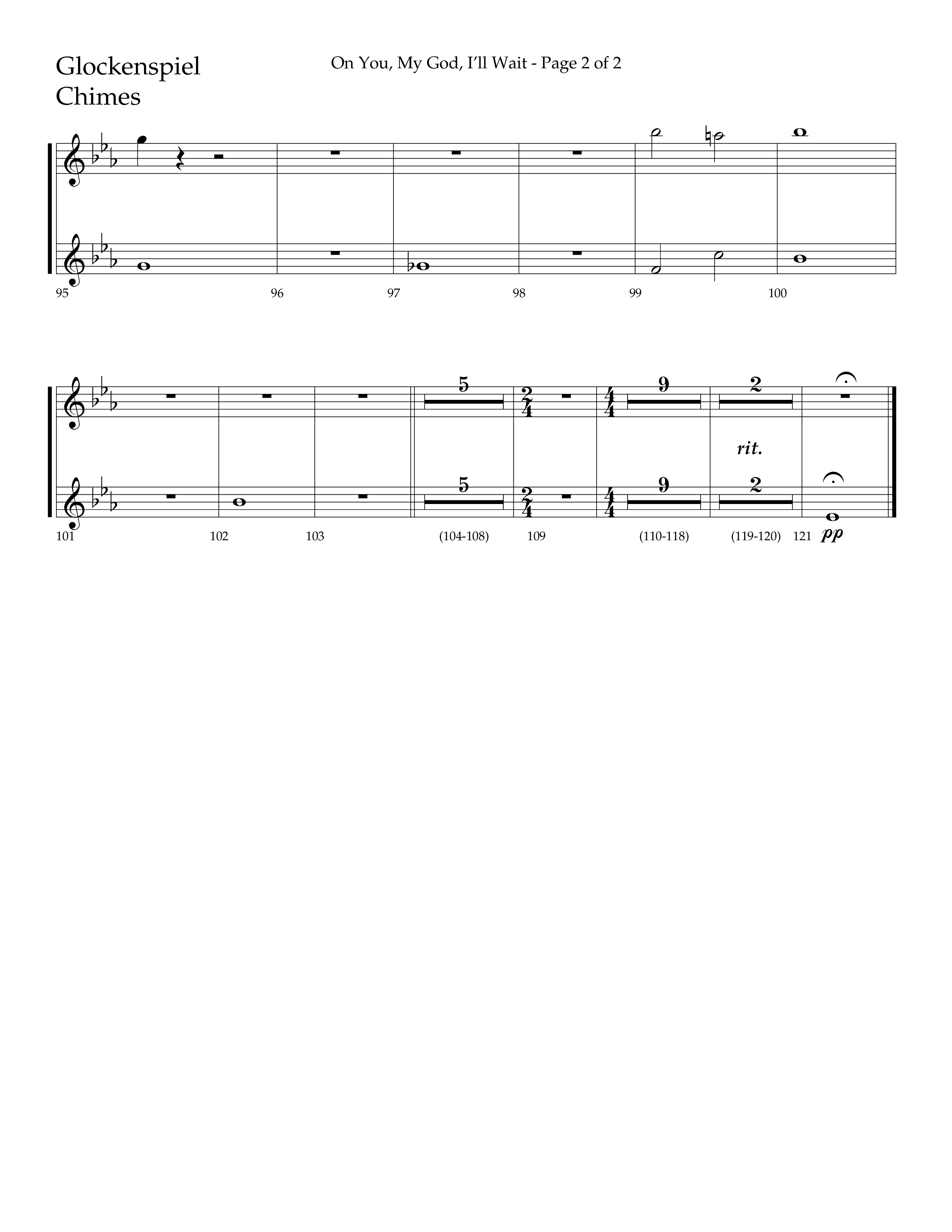 On You My God I'll Wait (Choral Anthem SATB) Chimes/Glockenspiel (Lifeway Choral / Arr. Craig Adams / Arr. Mike Harland)