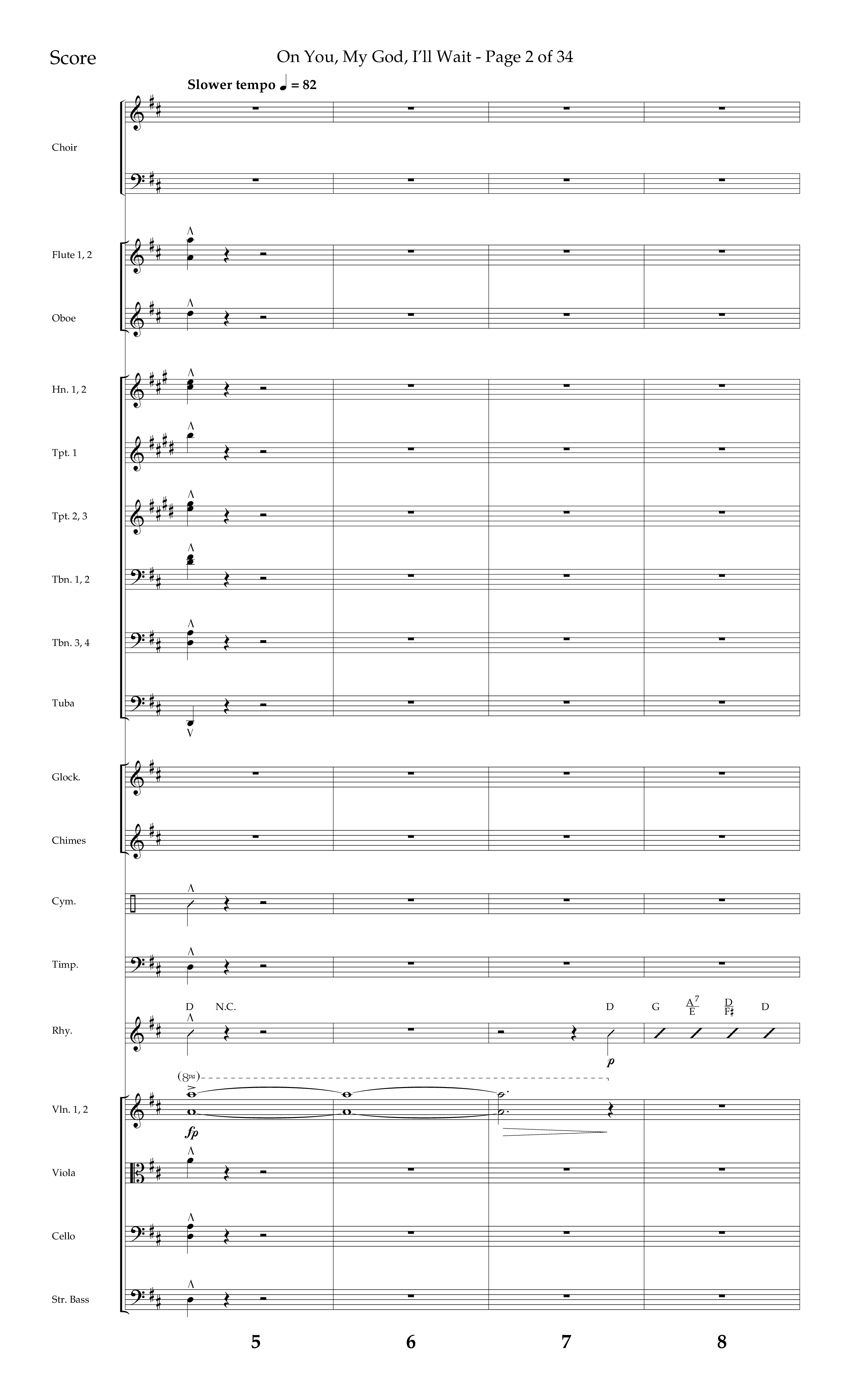 On You My God I'll Wait (Choral Anthem SATB) Conductor's Score (Lifeway Choral / Arr. Craig Adams / Arr. Mike Harland)