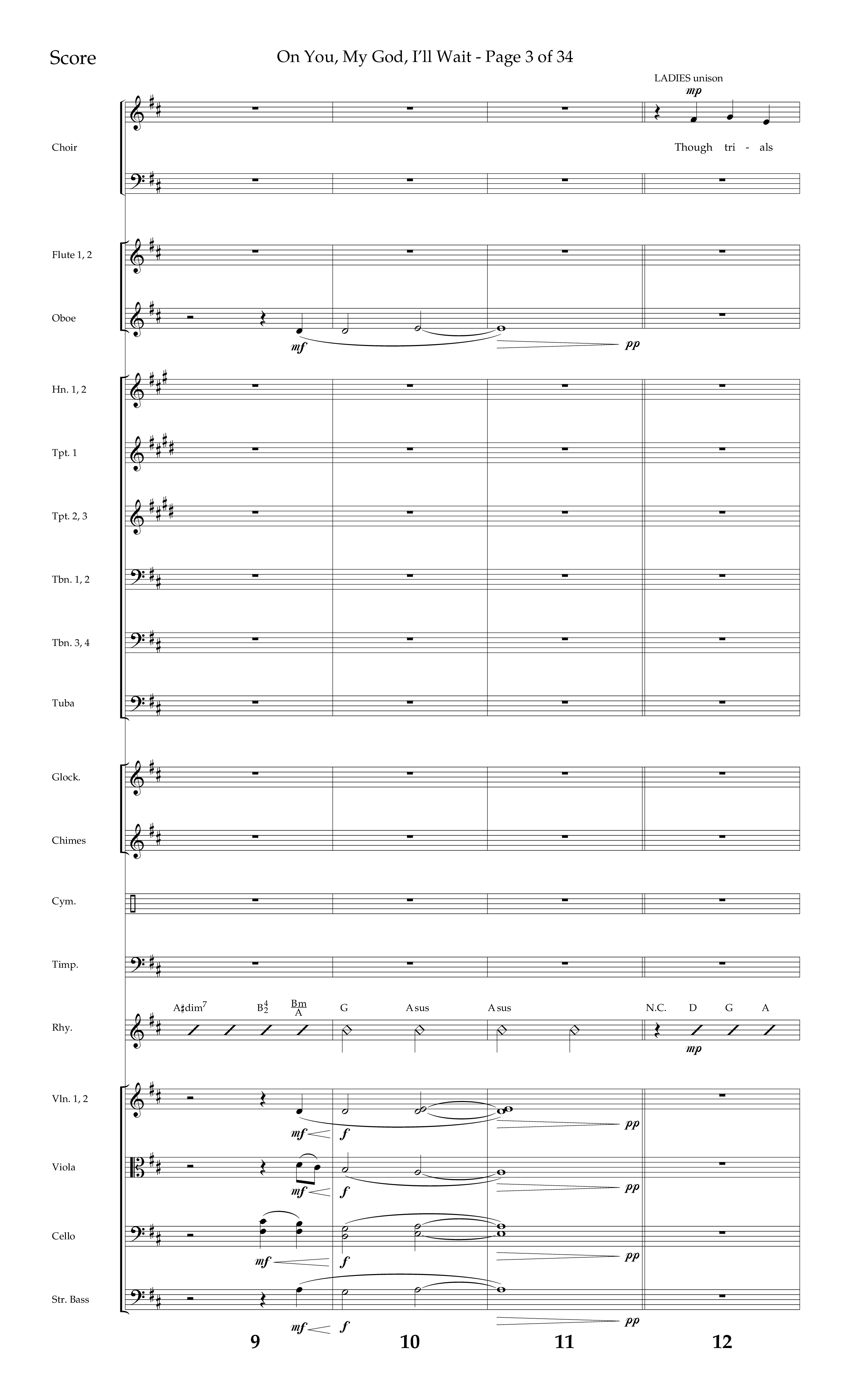 On You My God I'll Wait (Choral Anthem SATB) Conductor's Score (Lifeway Choral / Arr. Craig Adams / Arr. Mike Harland)