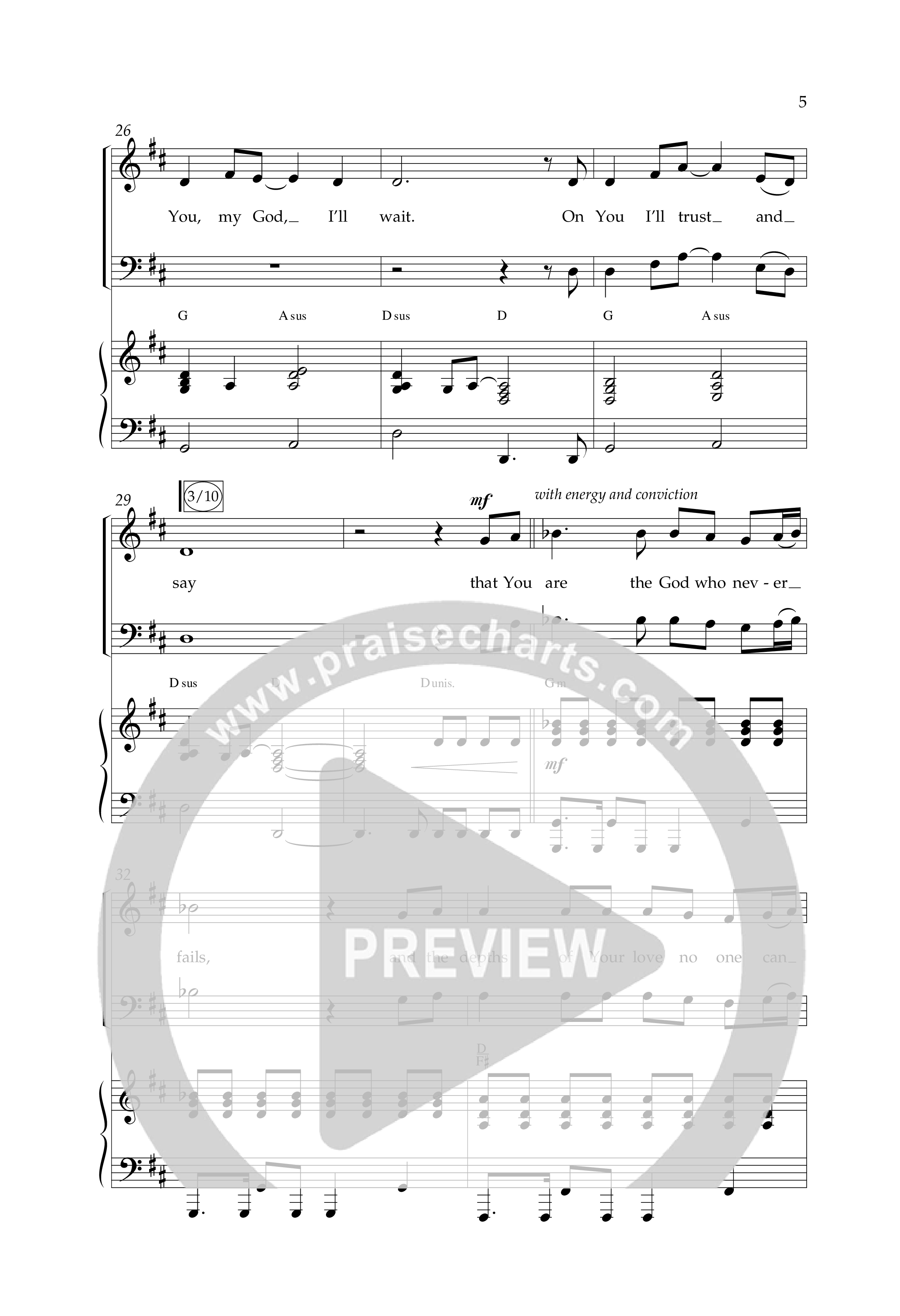 On You My God I'll Wait (Choral Anthem SATB) Anthem (SATB/Piano) (Lifeway Choral / Arr. Craig Adams / Arr. Mike Harland)