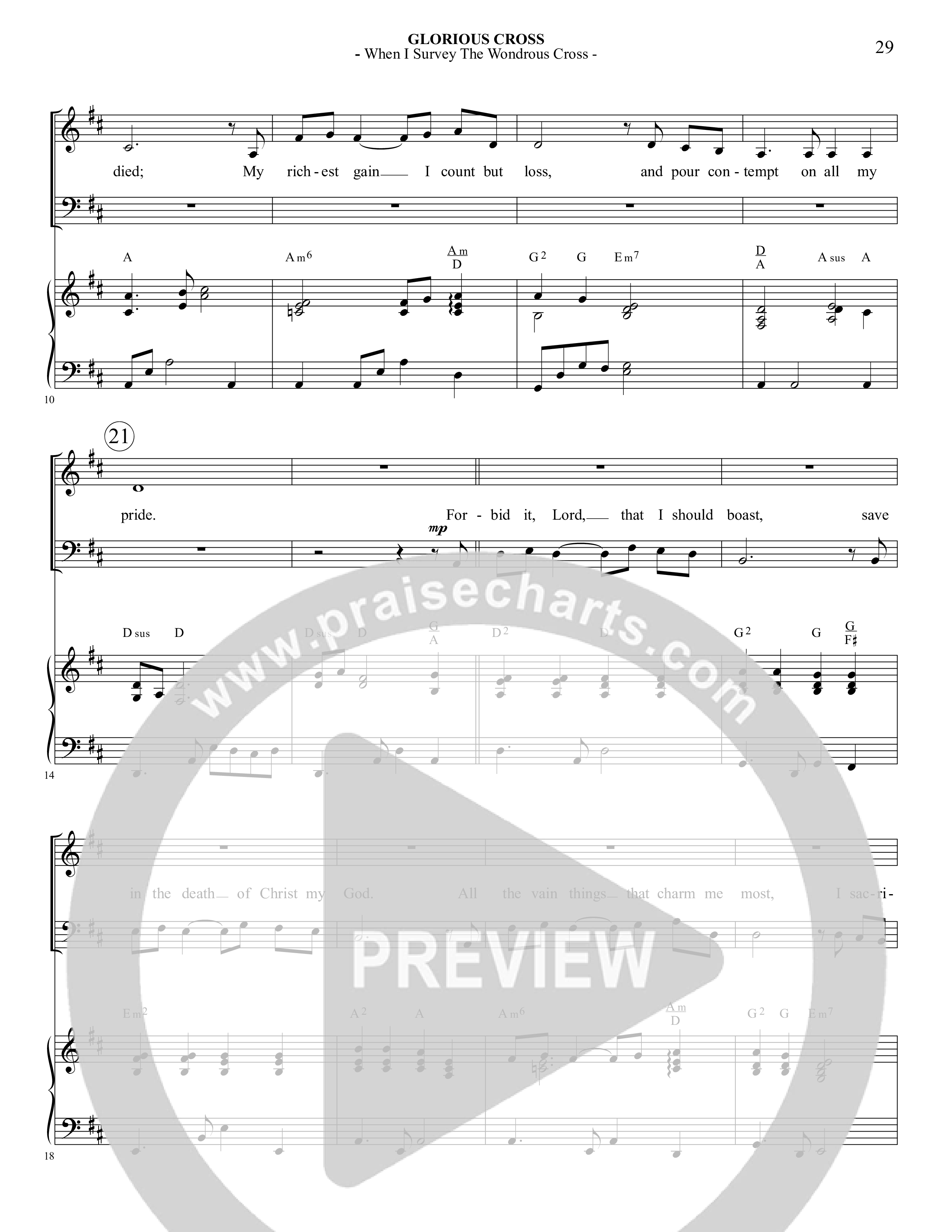 Glorious Cross (5 Song Choral Collection) Song 5 (Piano SATB) (Foster Music Group / Arr. Marty Parks)