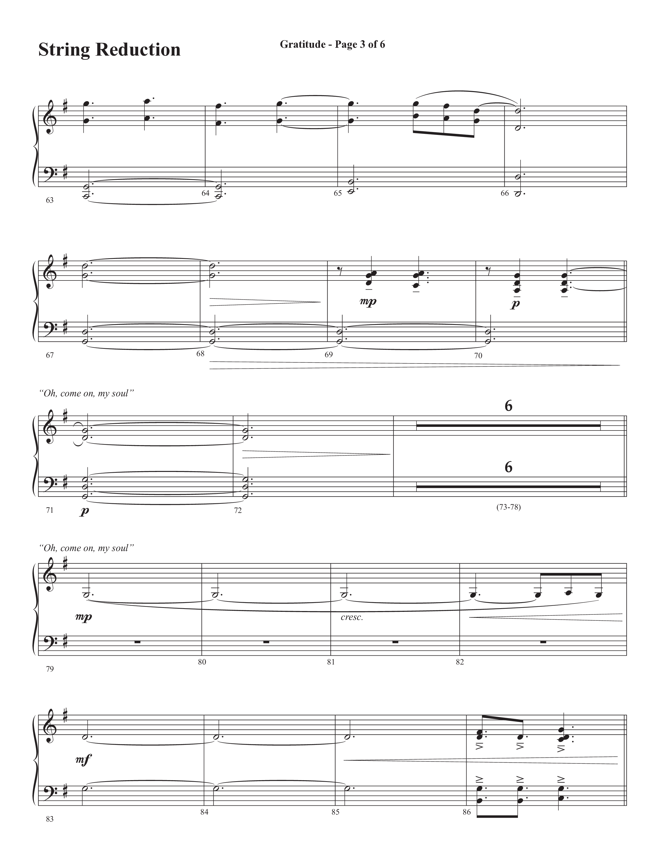 Gratitude (Choral Anthem SATB) String Reduction (Semsen Music / Arr. John Bolin / Orch. Cliff Duren)