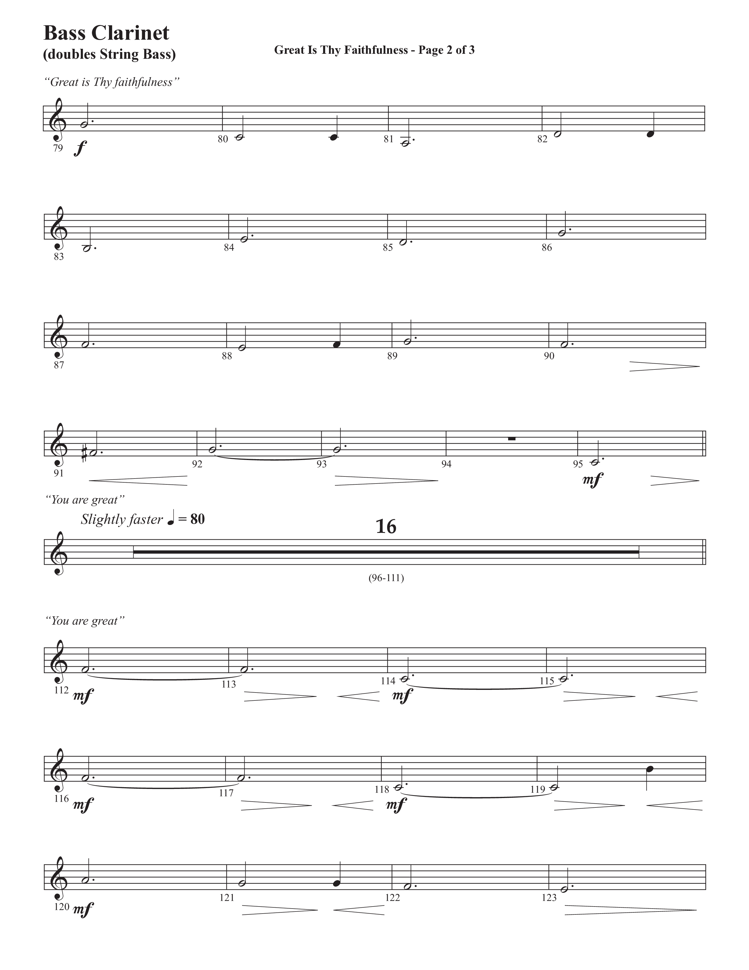 Great Is Thy Faithfulness (You Are Great) (Choral Anthem SATB) Bass Clarinet (Semsen Music / Arr. John Bolin / Orch. David Shipps)