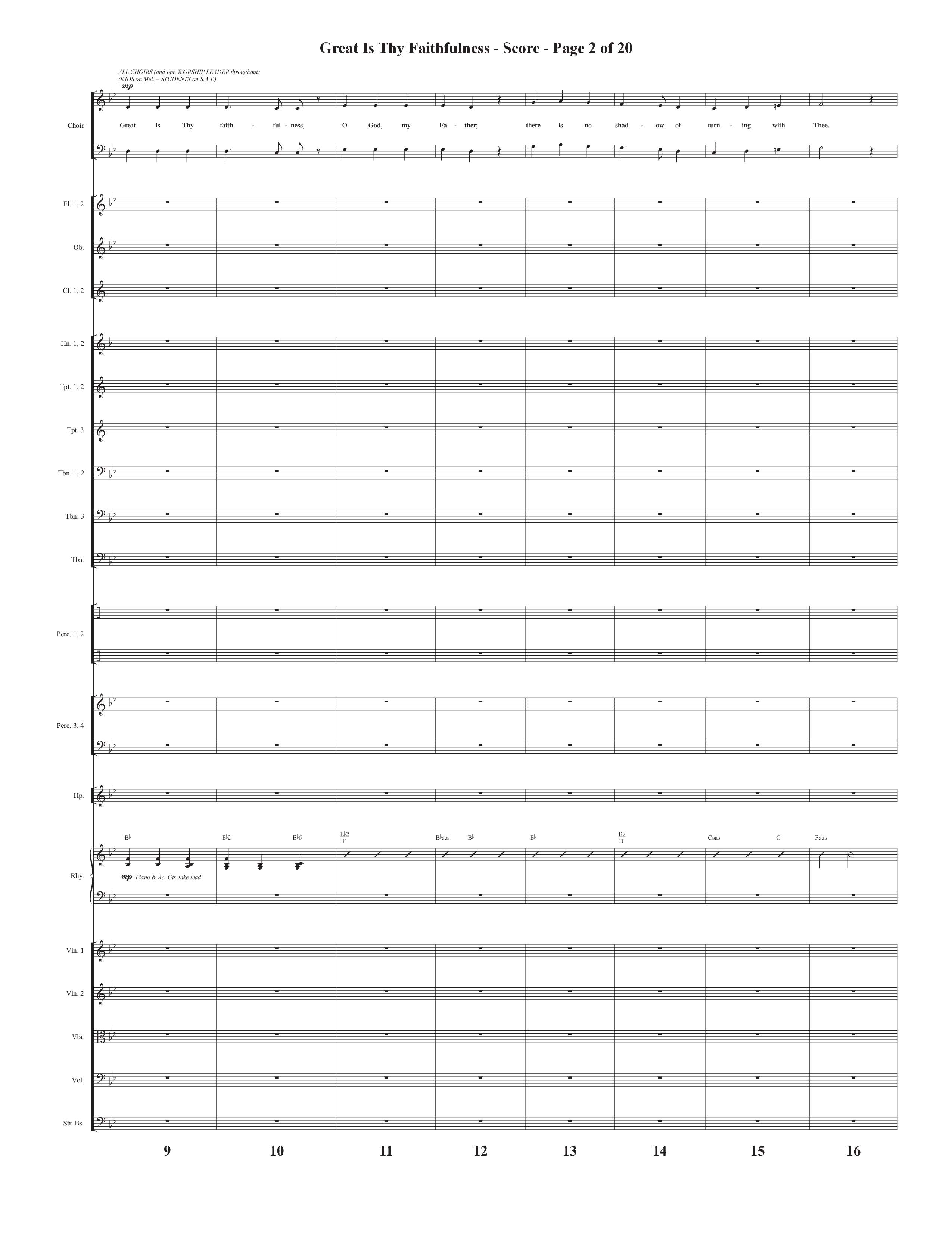 Great Is Thy Faithfulness (You Are Great) (Choral Anthem SATB) Conductor's Score (Semsen Music / Arr. John Bolin / Orch. David Shipps)