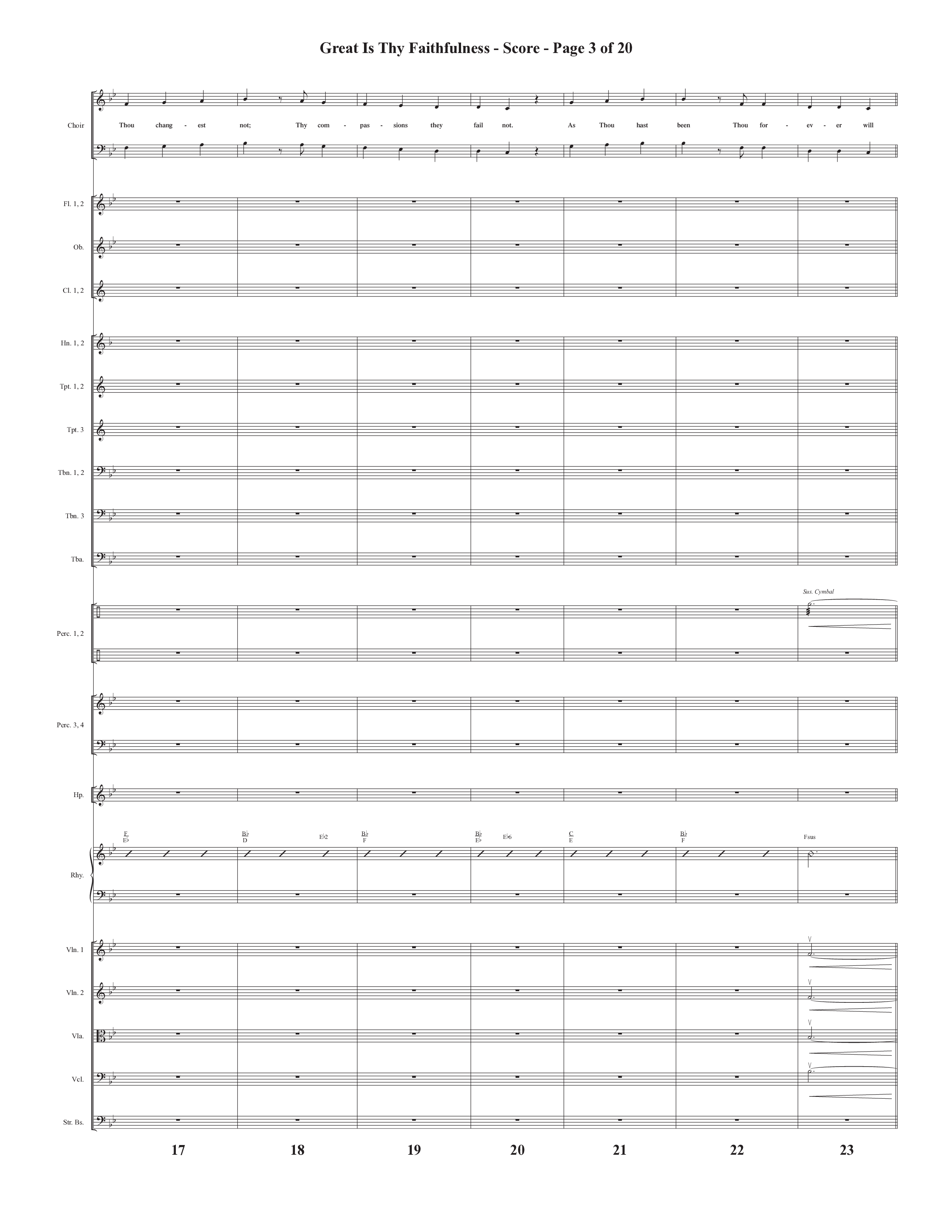 Great Is Thy Faithfulness (You Are Great) (Choral Anthem SATB) Orchestration (Semsen Music / Arr. John Bolin / Orch. David Shipps)