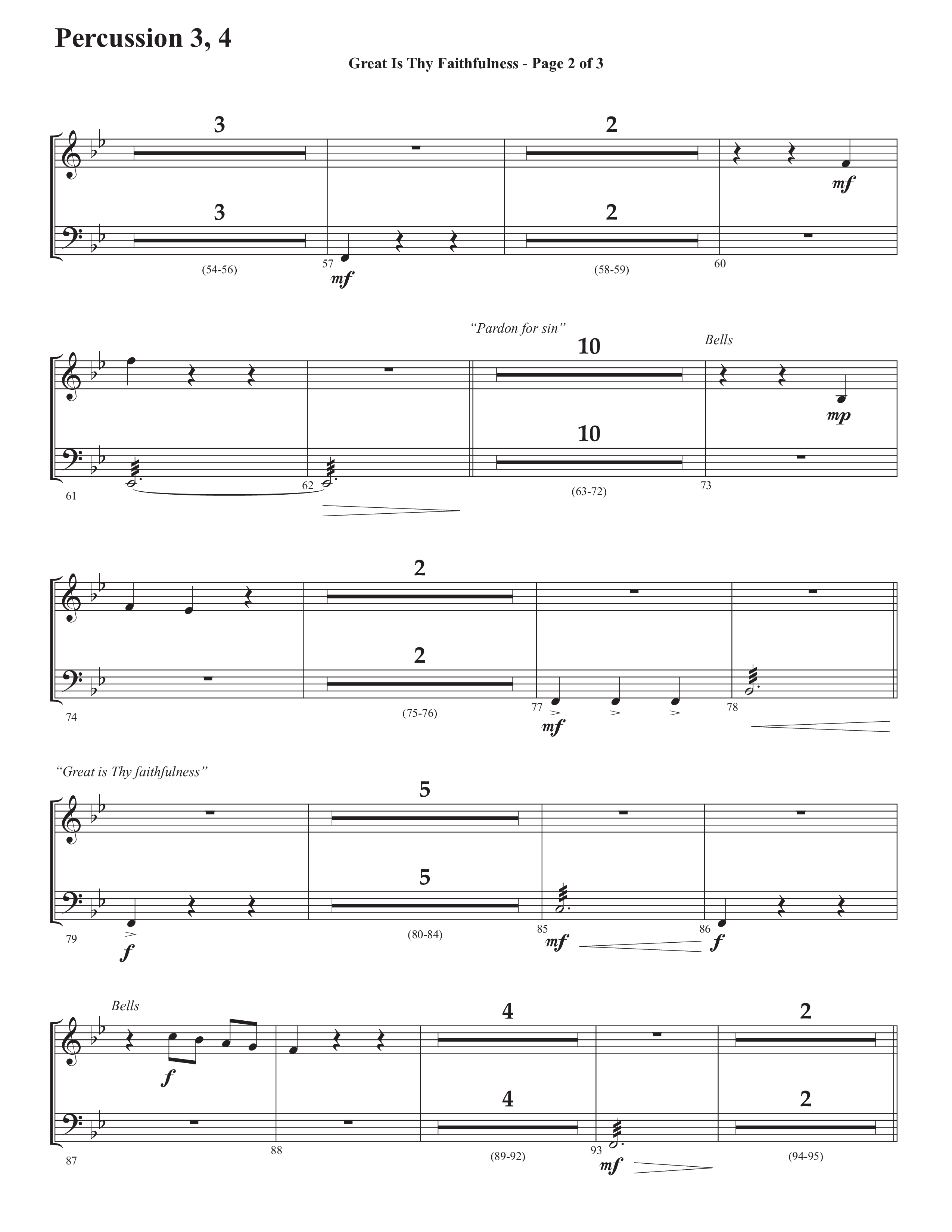 Great Is Thy Faithfulness (You Are Great) (Choral Anthem SATB) Percussion (Semsen Music / Arr. John Bolin / Orch. David Shipps)
