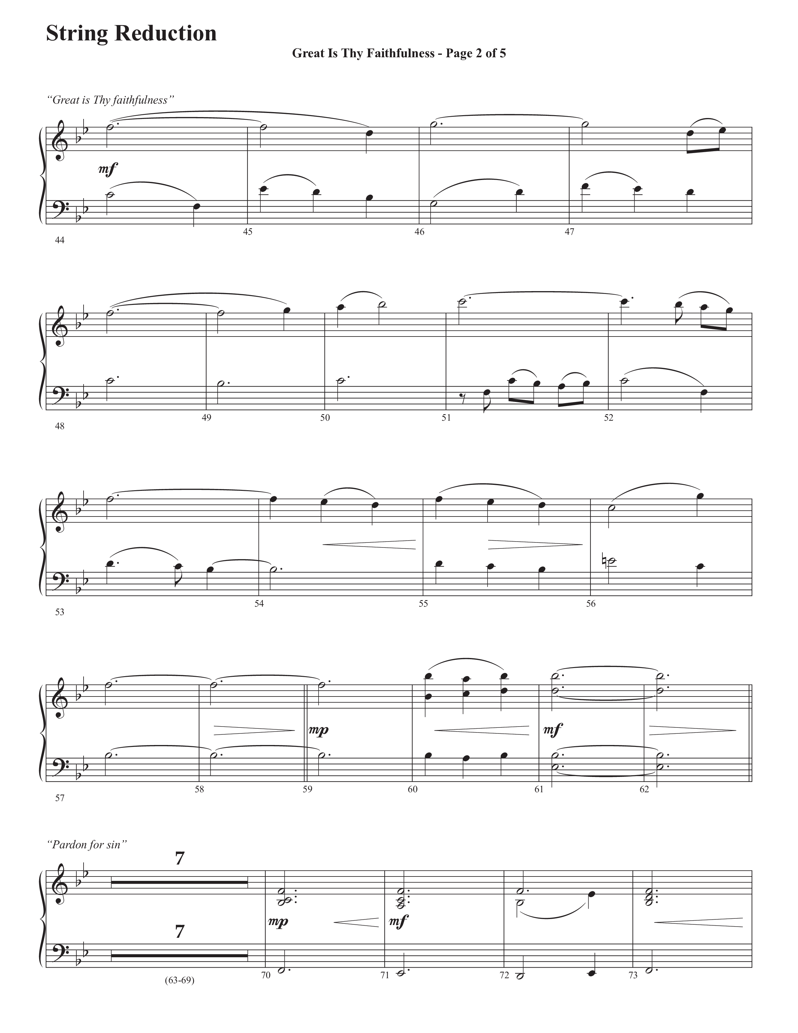 Great Is Thy Faithfulness (You Are Great) (Choral Anthem SATB) String Reduction (Semsen Music / Arr. John Bolin / Orch. David Shipps)