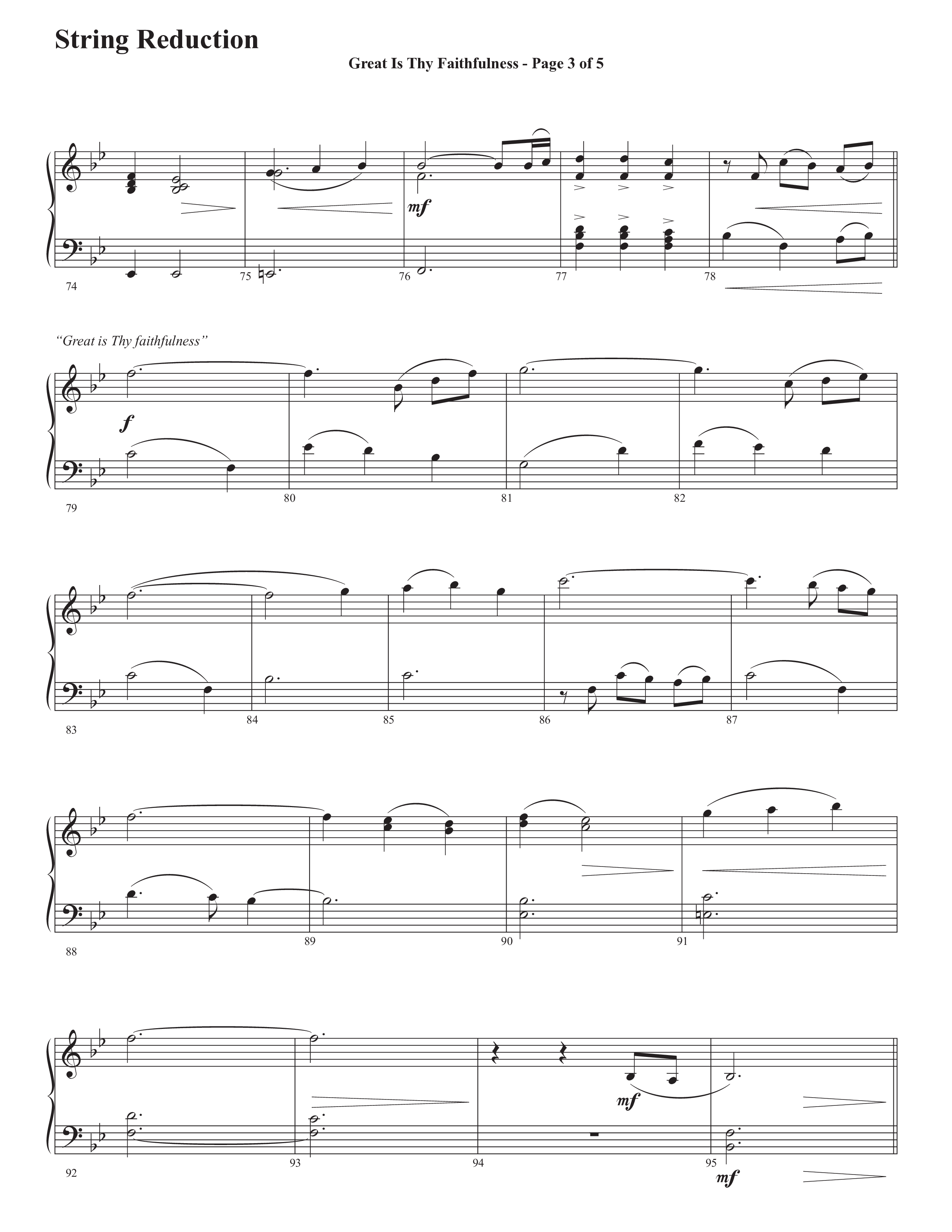 Great Is Thy Faithfulness (You Are Great) (Choral Anthem SATB) String Reduction (Semsen Music / Arr. John Bolin / Orch. David Shipps)