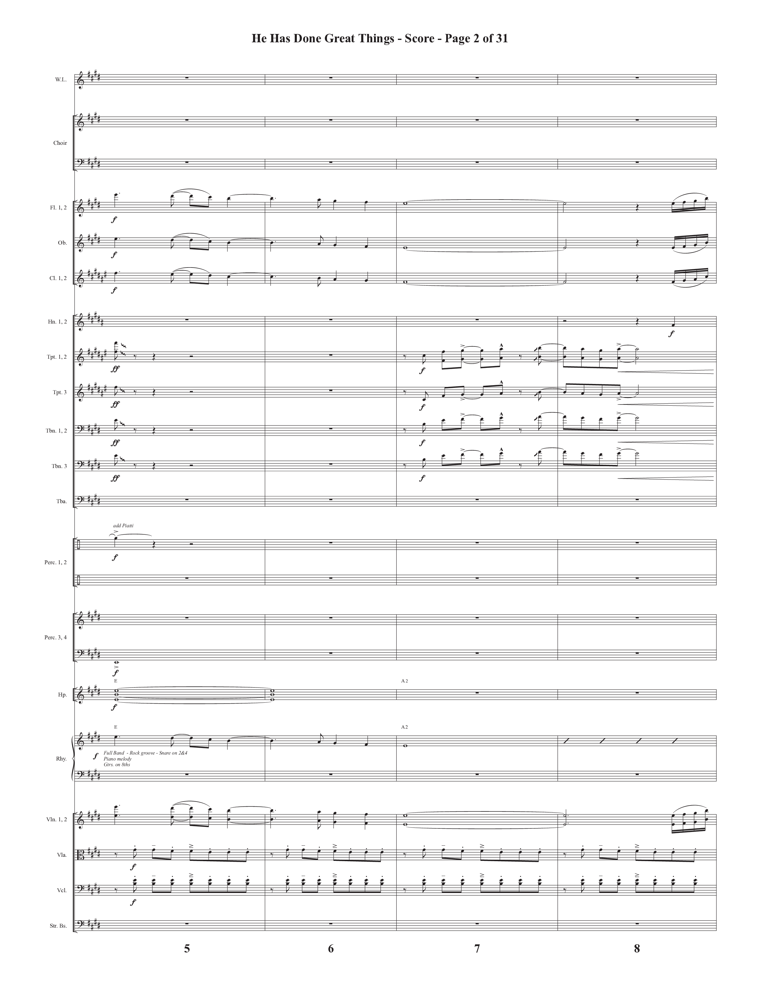 He Has Done Great Things (The Magnificat) (Choral Anthem SATB) Conductor's Score (Semsen Music / Arr. John Bolin / Orch. Cliff Duren)