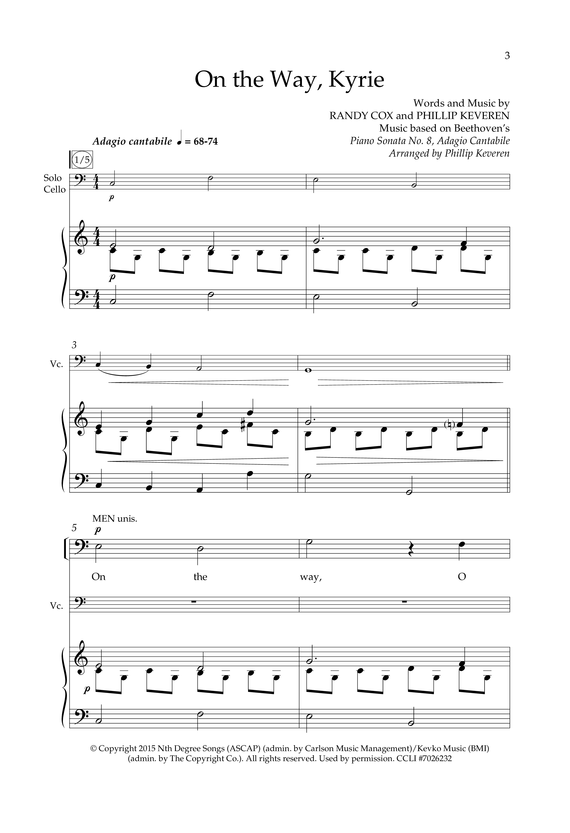 On The Way Kyrie (Choral Anthem SATB) Anthem (SATB/Piano) (Lifeway Choral / Arr. Phillip Keveren)