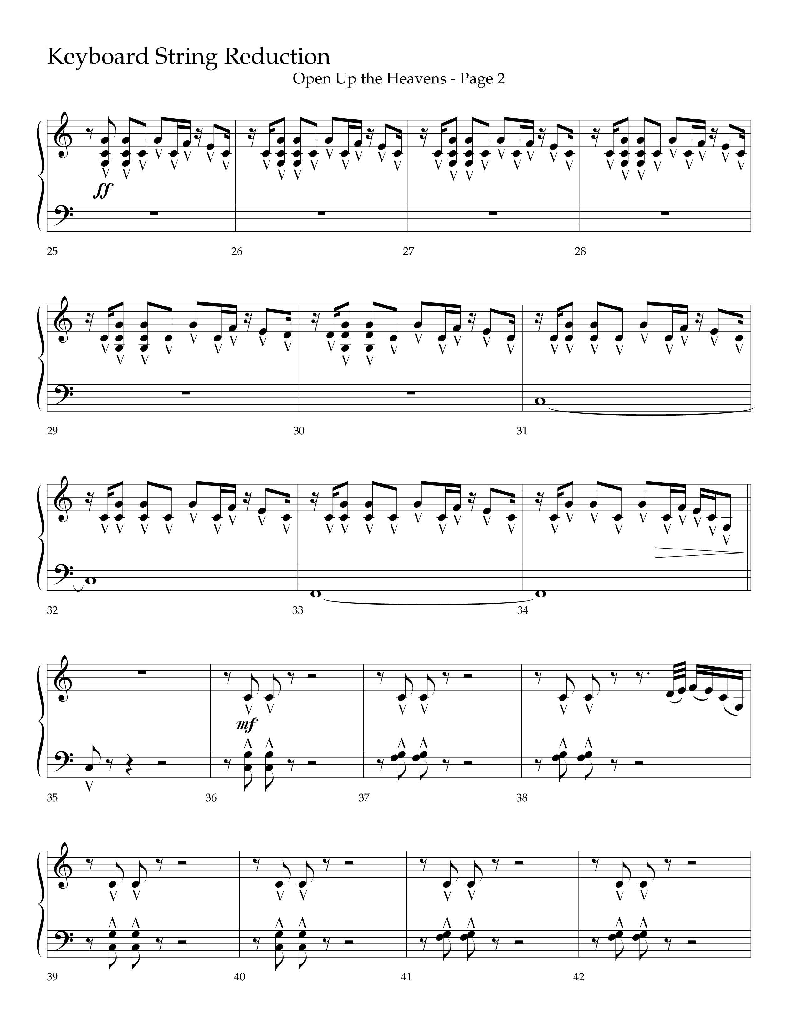 Open Up The Heavens (Choral Anthem SATB) String Reduction (Lifeway Choral / Arr. Cliff Duren)