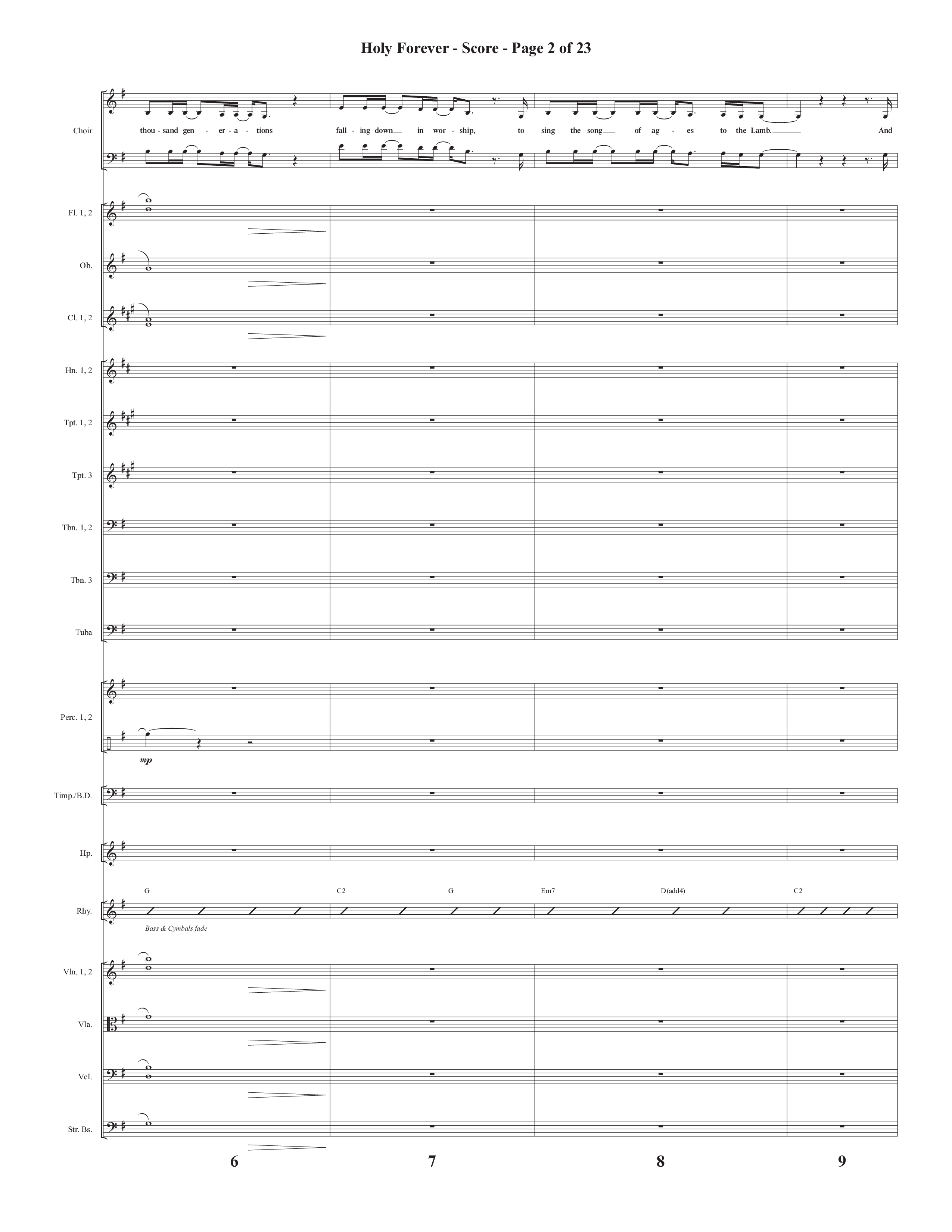 Holy Forever (Choral Anthem SATB) Conductor's Score (Semsen Music / Arr. Cliff Duren)