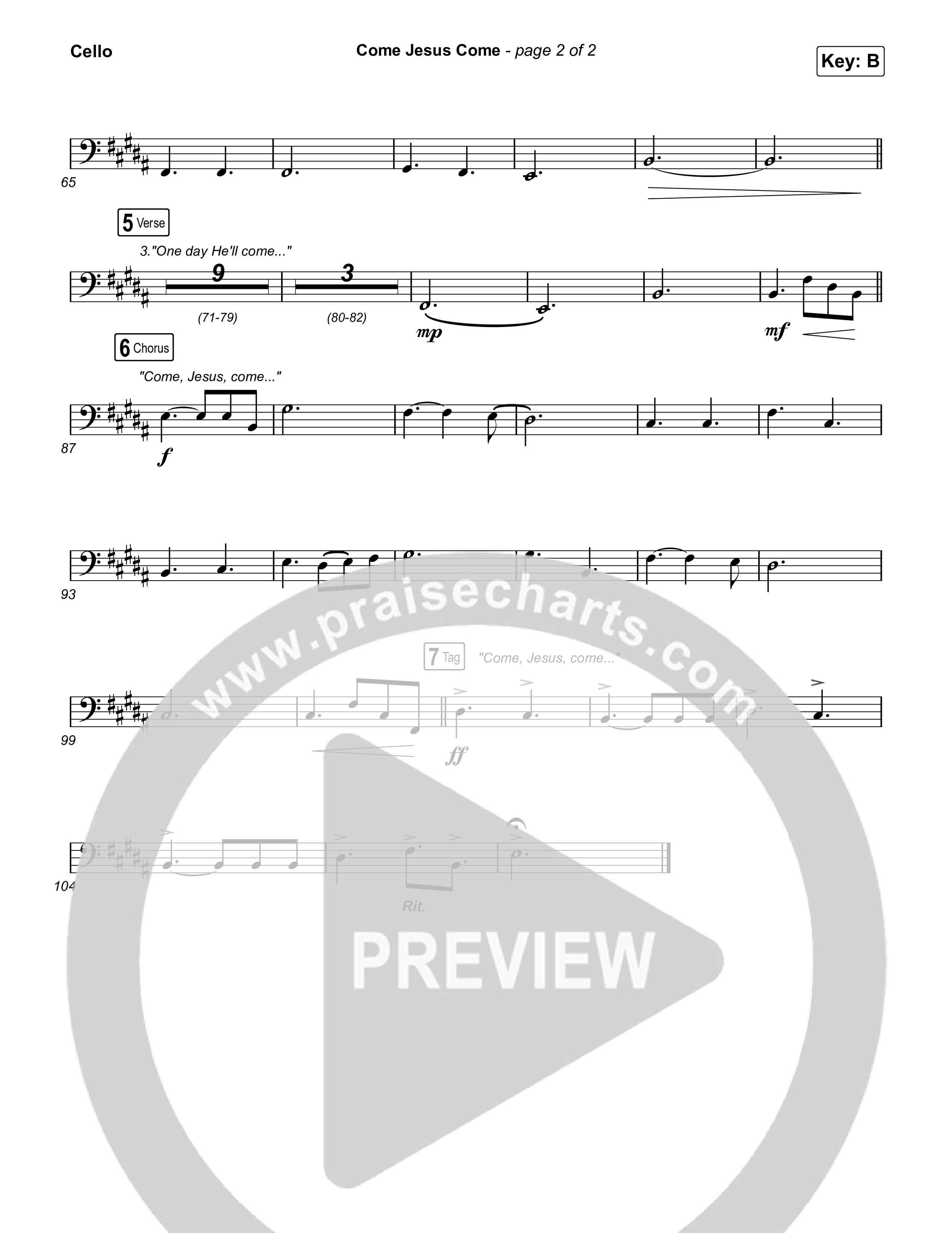 Come Jesus Come Cello (CeCe Winans)