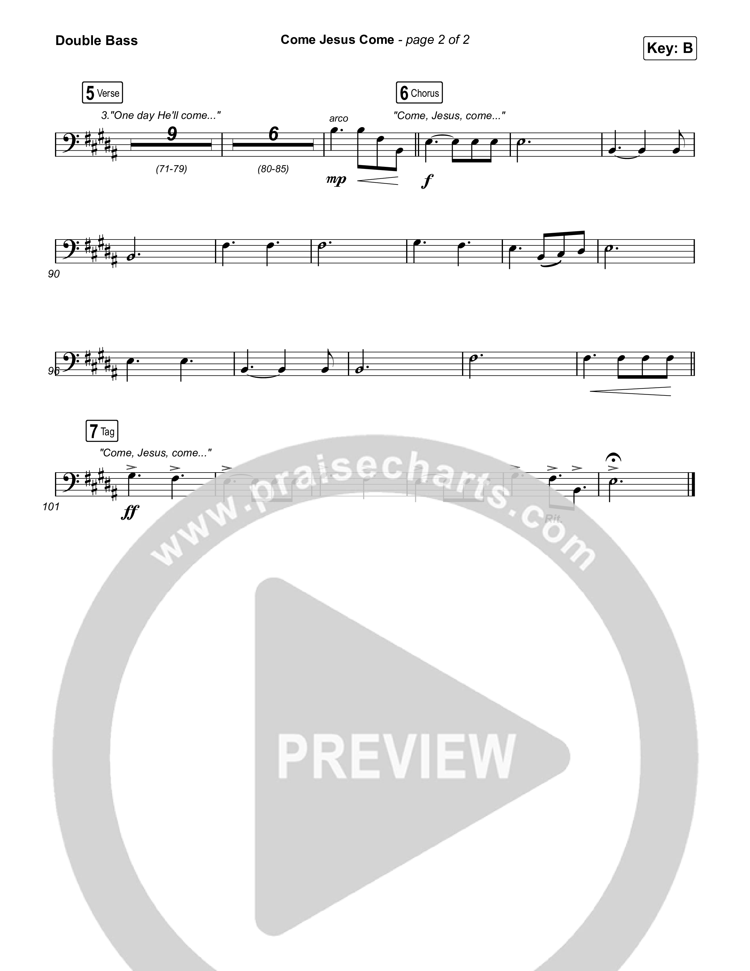 Come Jesus Come String Bass (CeCe Winans)