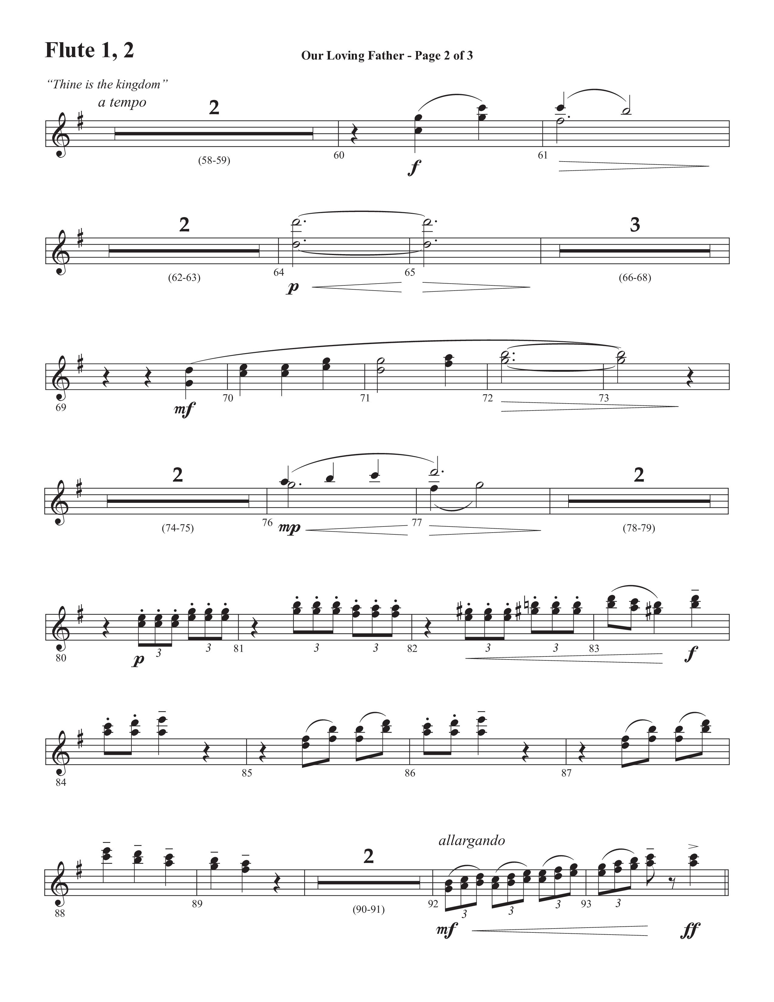 Our Loving Father (Choral Anthem SATB) Flute 1/2 (Semsen Music / Arr. Phillip Keveren)