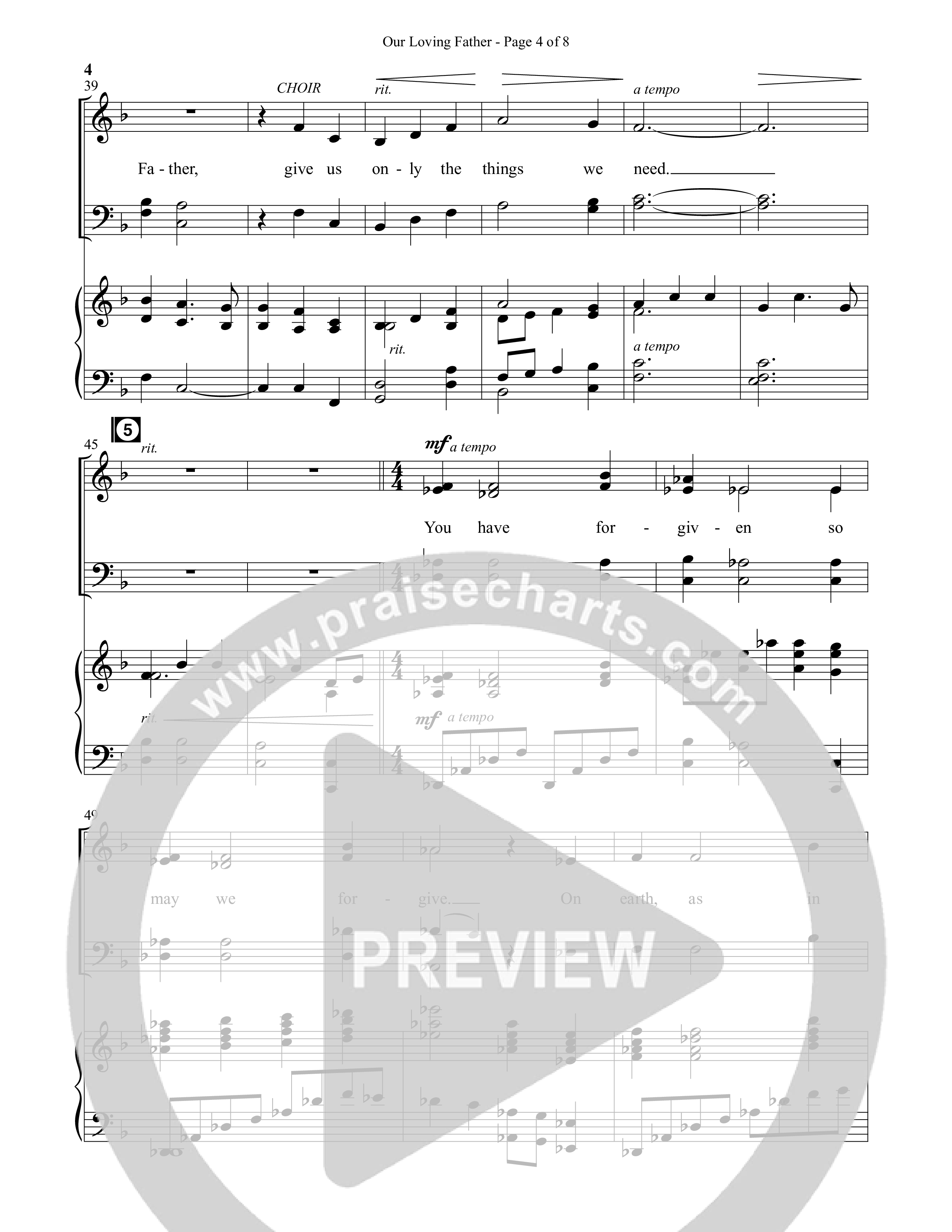Our Loving Father (Choral Anthem SATB) Anthem (SATB/Piano) (Semsen Music / Arr. Phillip Keveren)