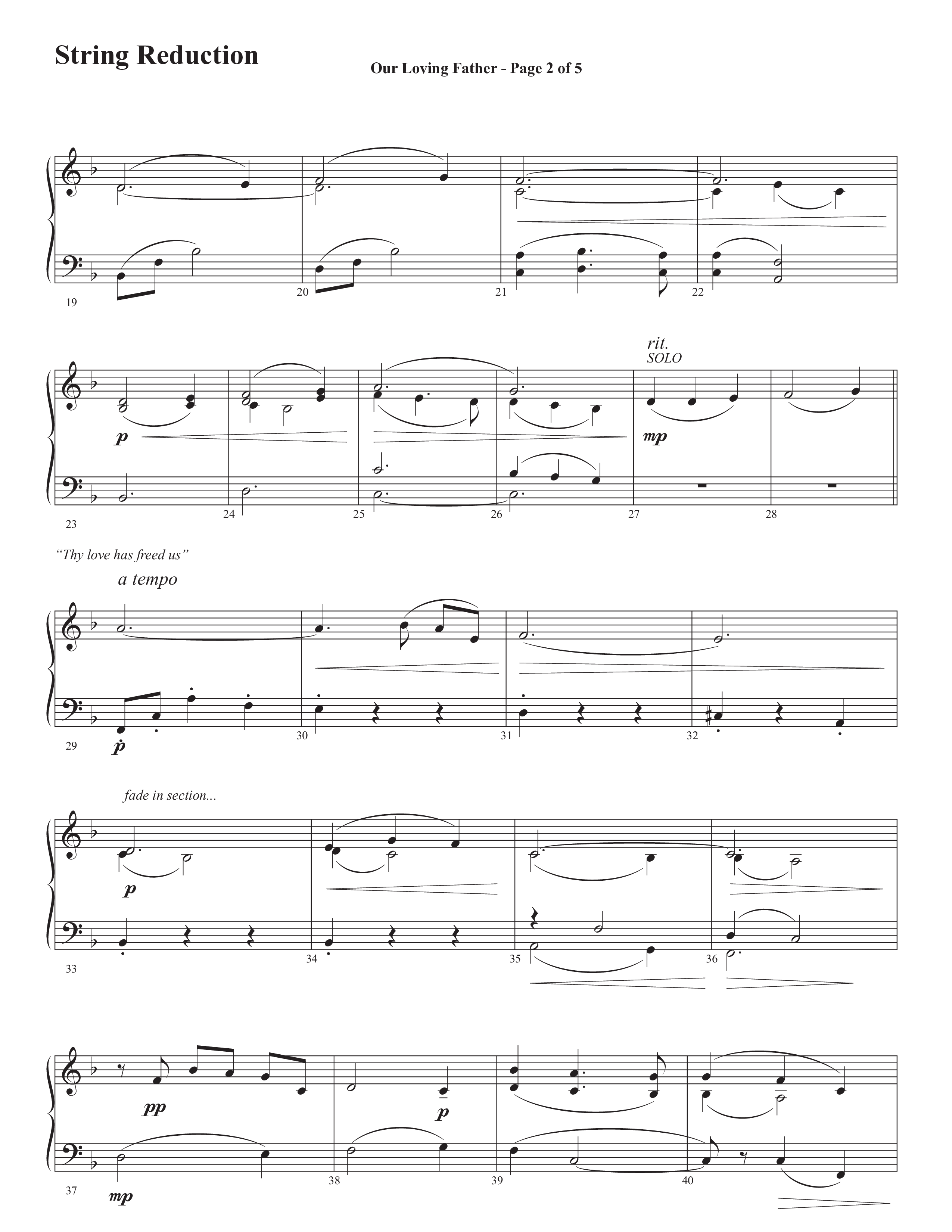 Our Loving Father (Choral Anthem SATB) String Reduction (Semsen Music / Arr. Phillip Keveren)
