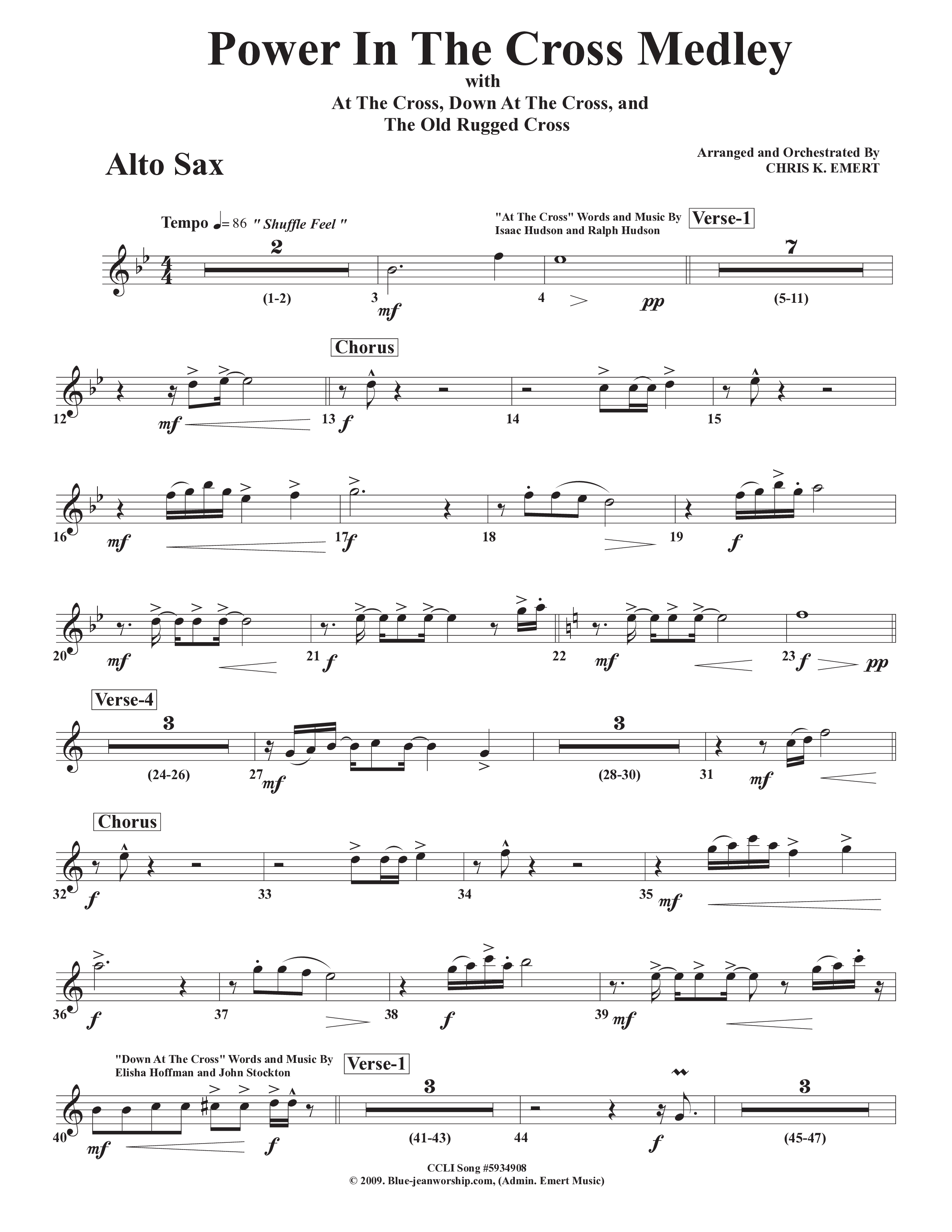 Power In The Cross Medley Alto Sax (Chris Emert)