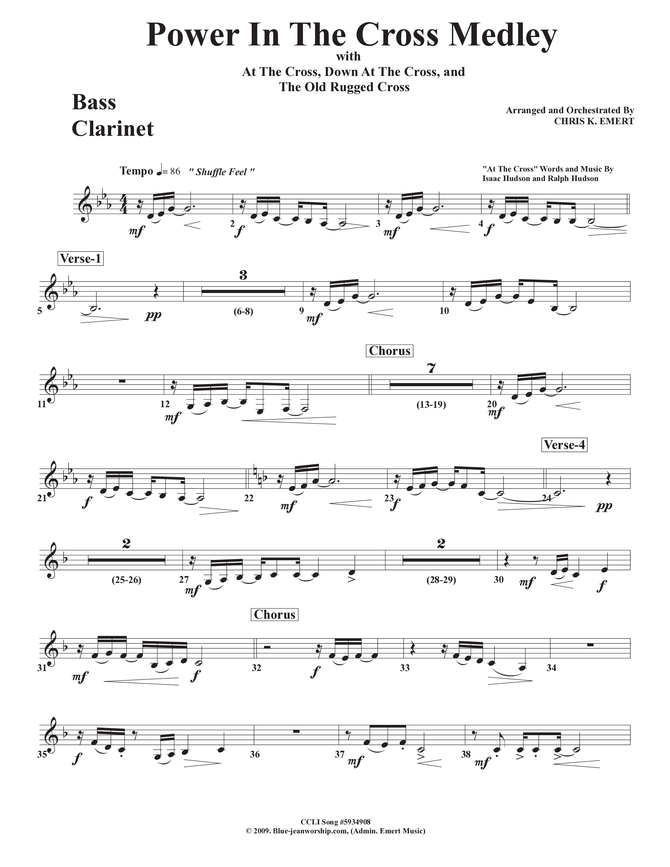 Power In The Cross Medley Bass Clarinet (Chris Emert)