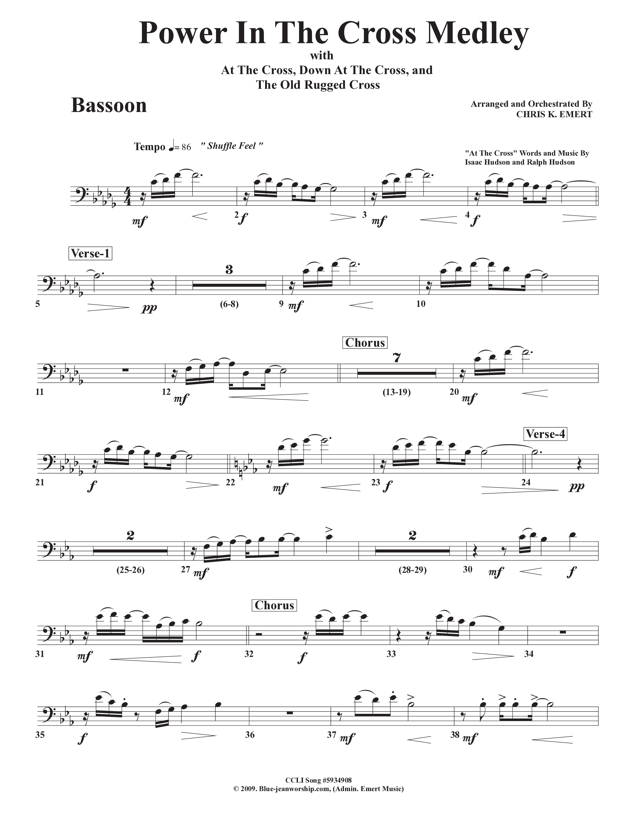 Power In The Cross Medley Bassoon (Chris Emert)