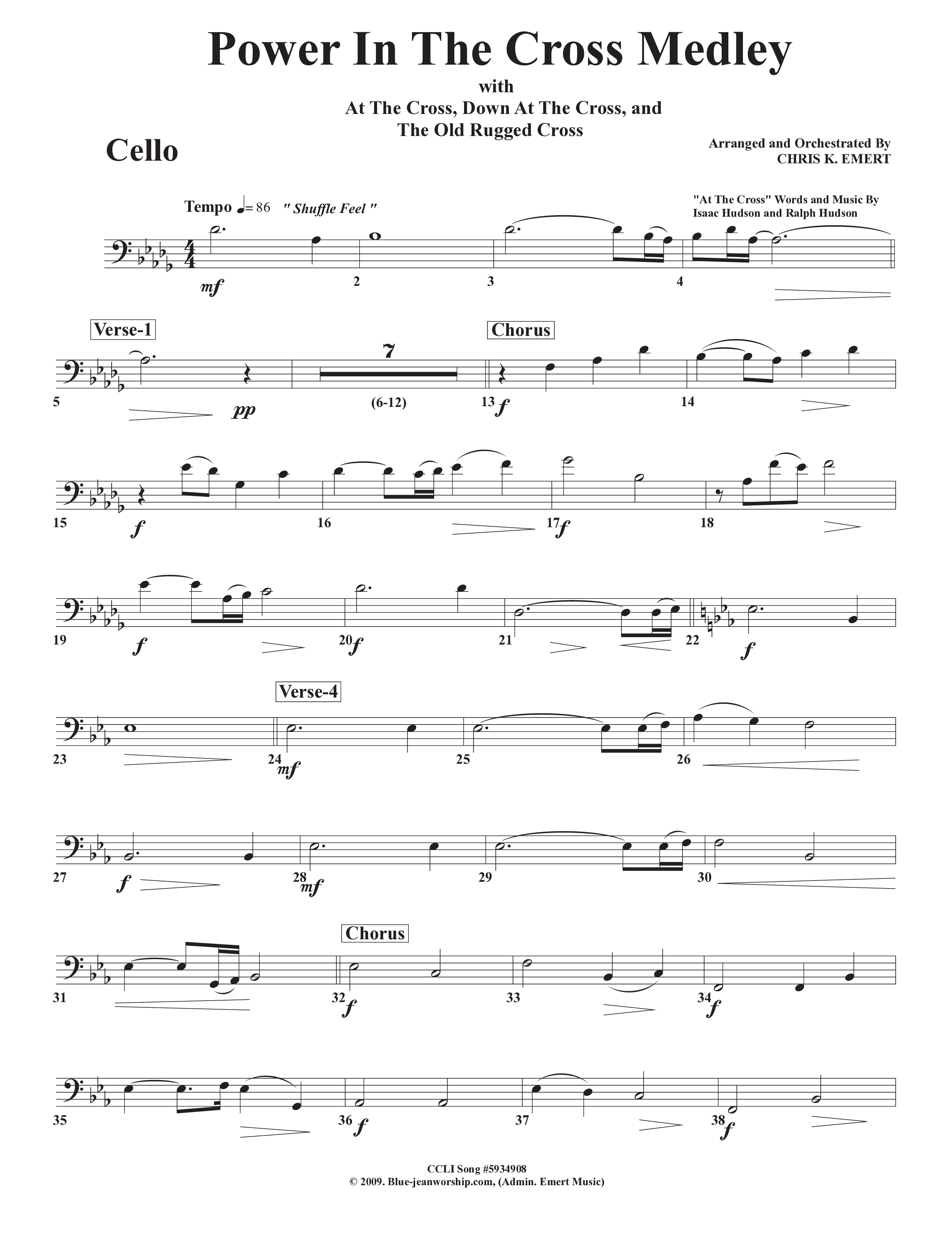 Power In The Cross Medley Cello (Chris Emert)