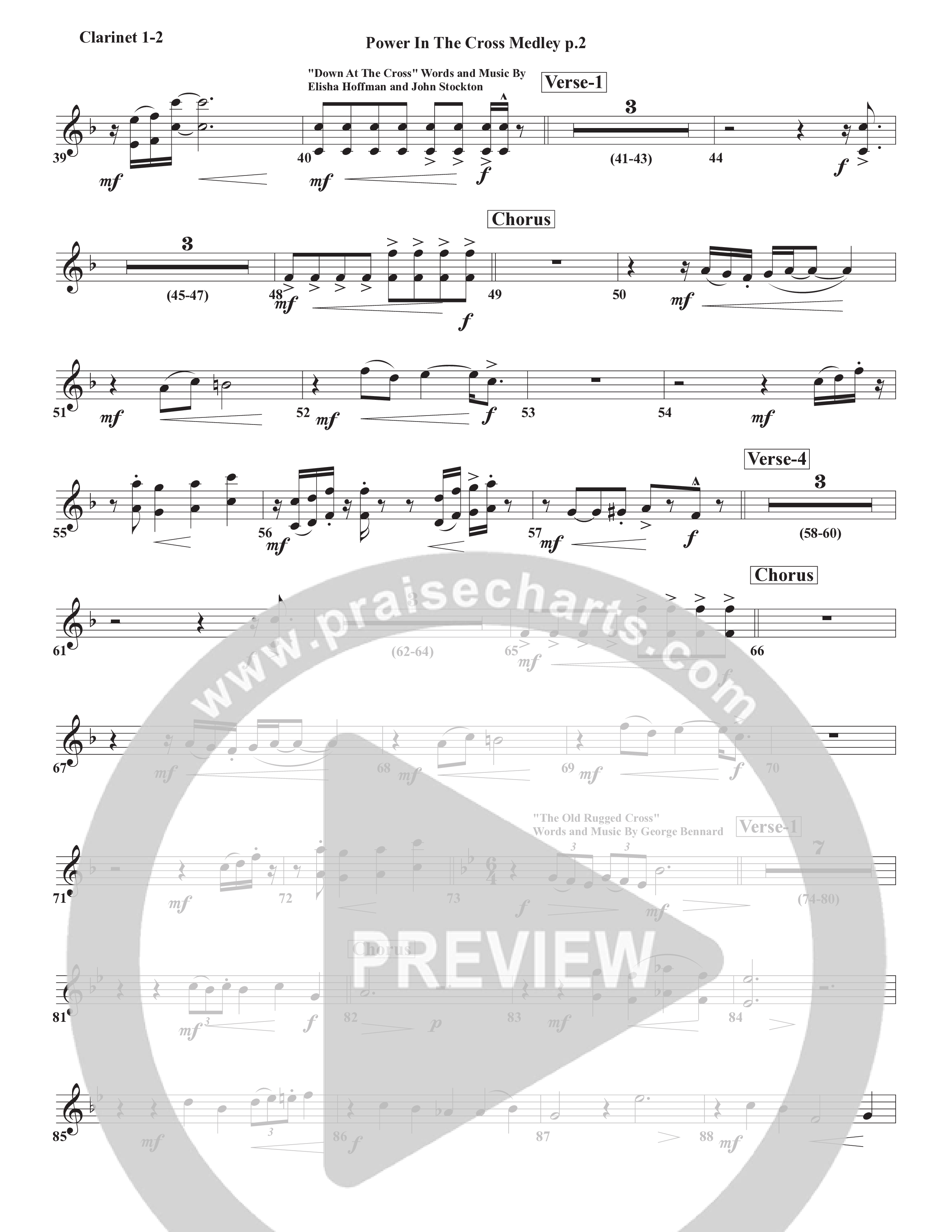 Power In The Cross Medley Clarinet 1/2 (Chris Emert)