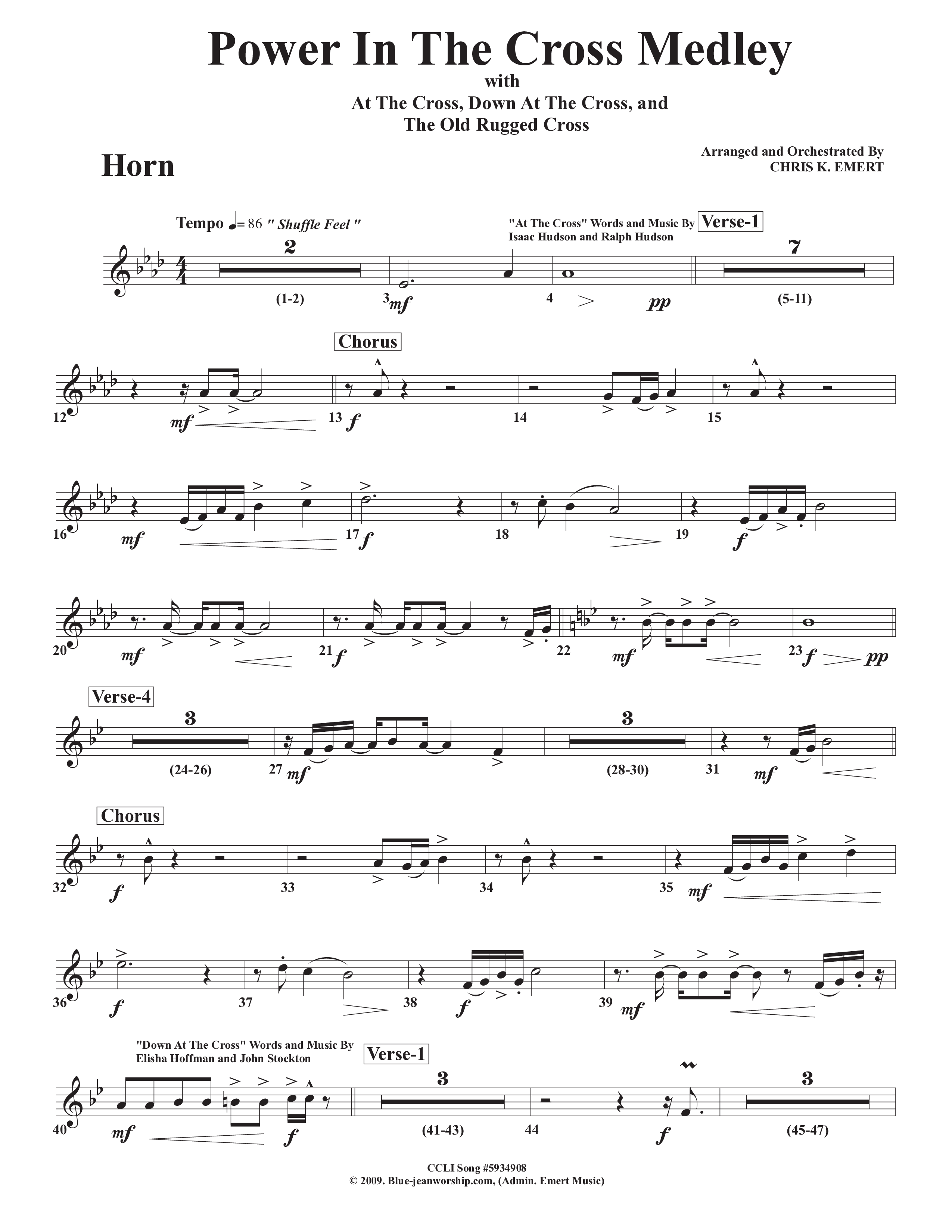 Power In The Cross Medley French Horn (Chris Emert)